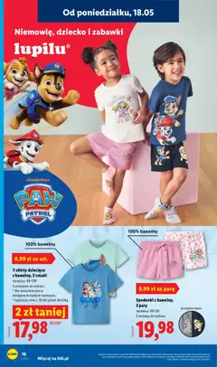 Pogląd oferty "Spodenki z bawełny, 2 pary, rozmiary: 98-128, 2 zestawy do wyboru" - ważna od 18.05.2026 | Strona: 18 | Produkty: Spodenki