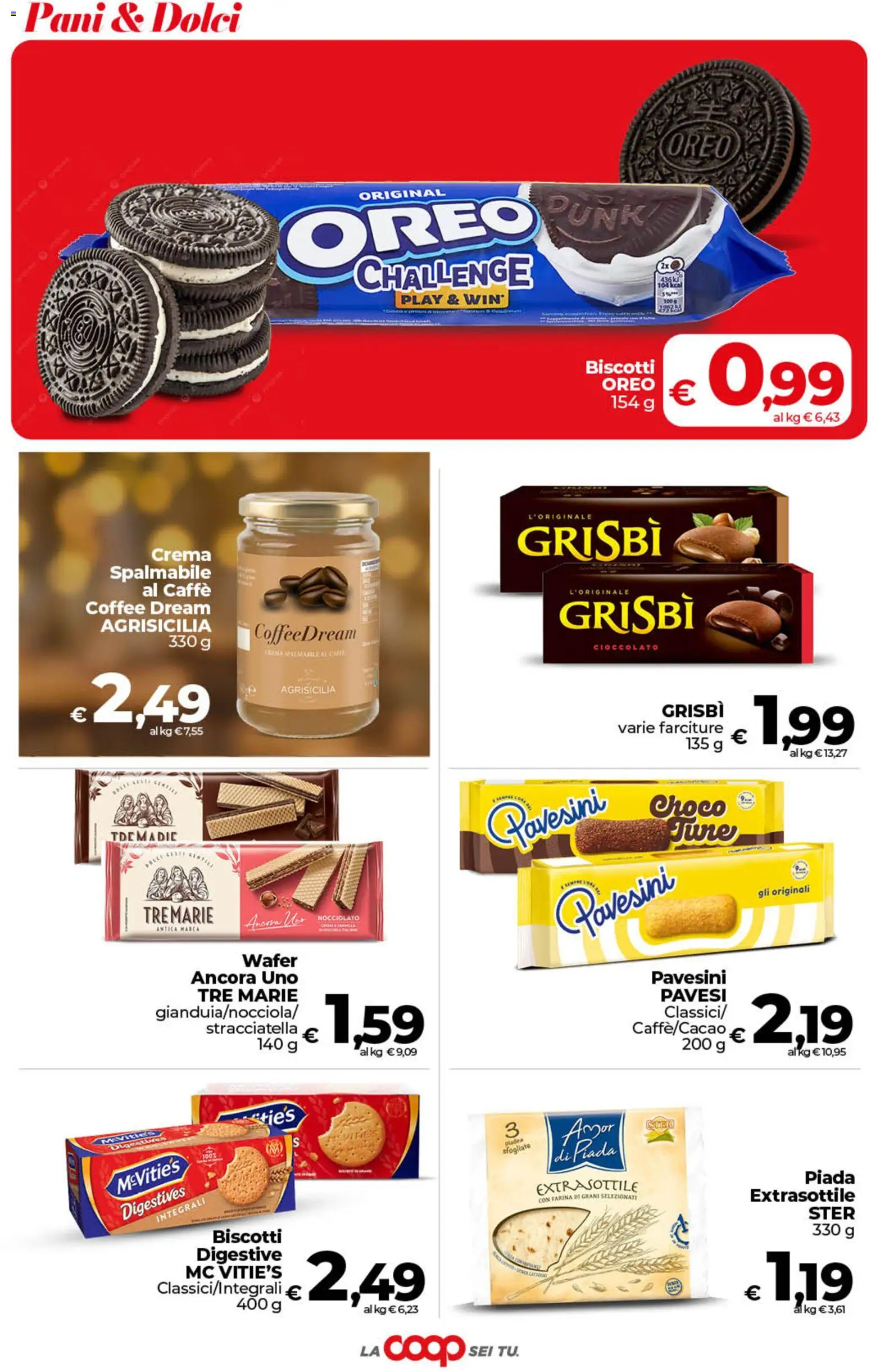 Volantino COOP del 21/08/2026 | Pagina: 32 | Prodotti: Biscotti, Piadina, Oreo, Stracciatella