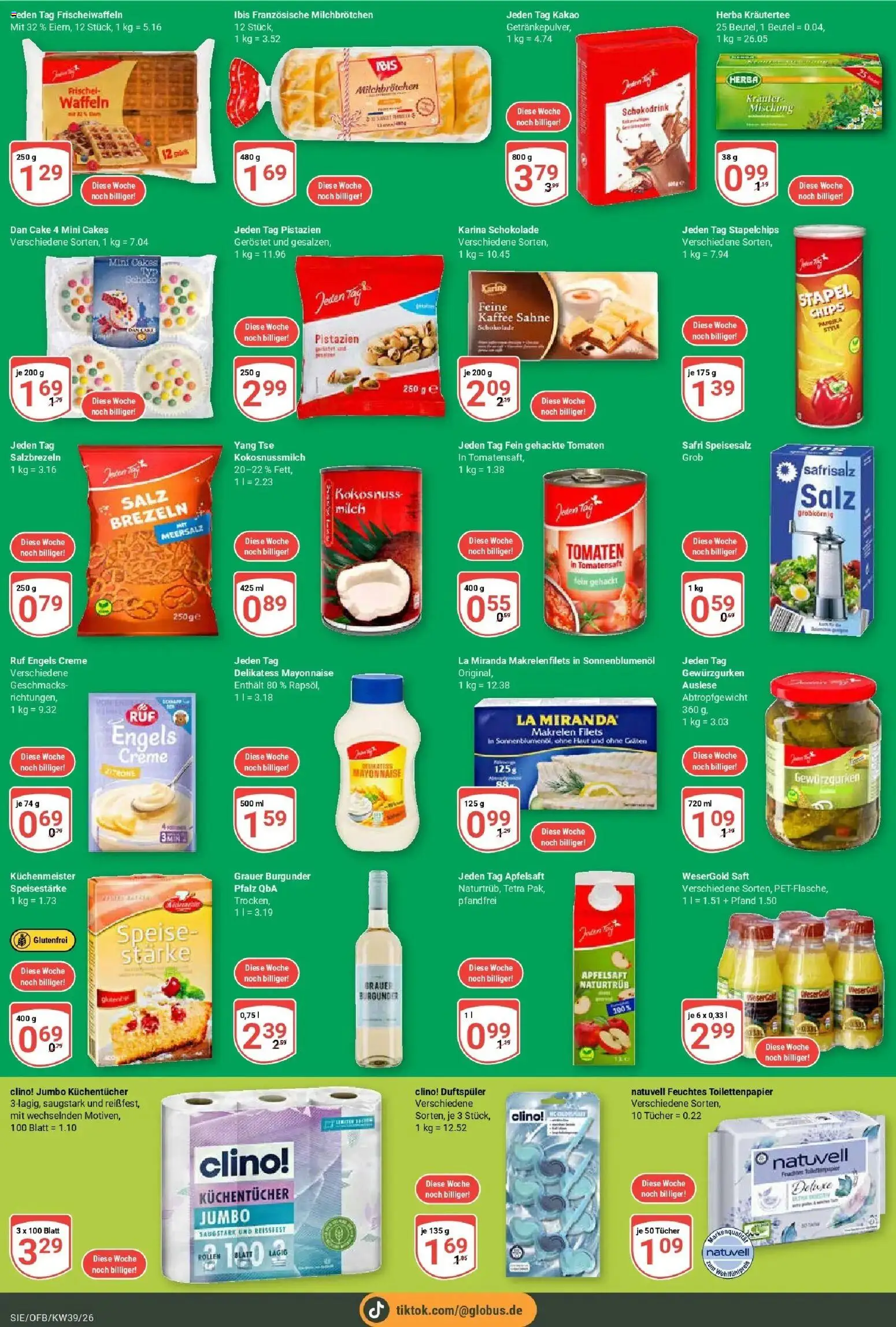 Globus Prospekt Siegen (ab 21.09.2026) » Angebote online | Seite: 8 | Produkte: Tomaten, Pistazien, Creme, Feuchtes Toilettenpapier