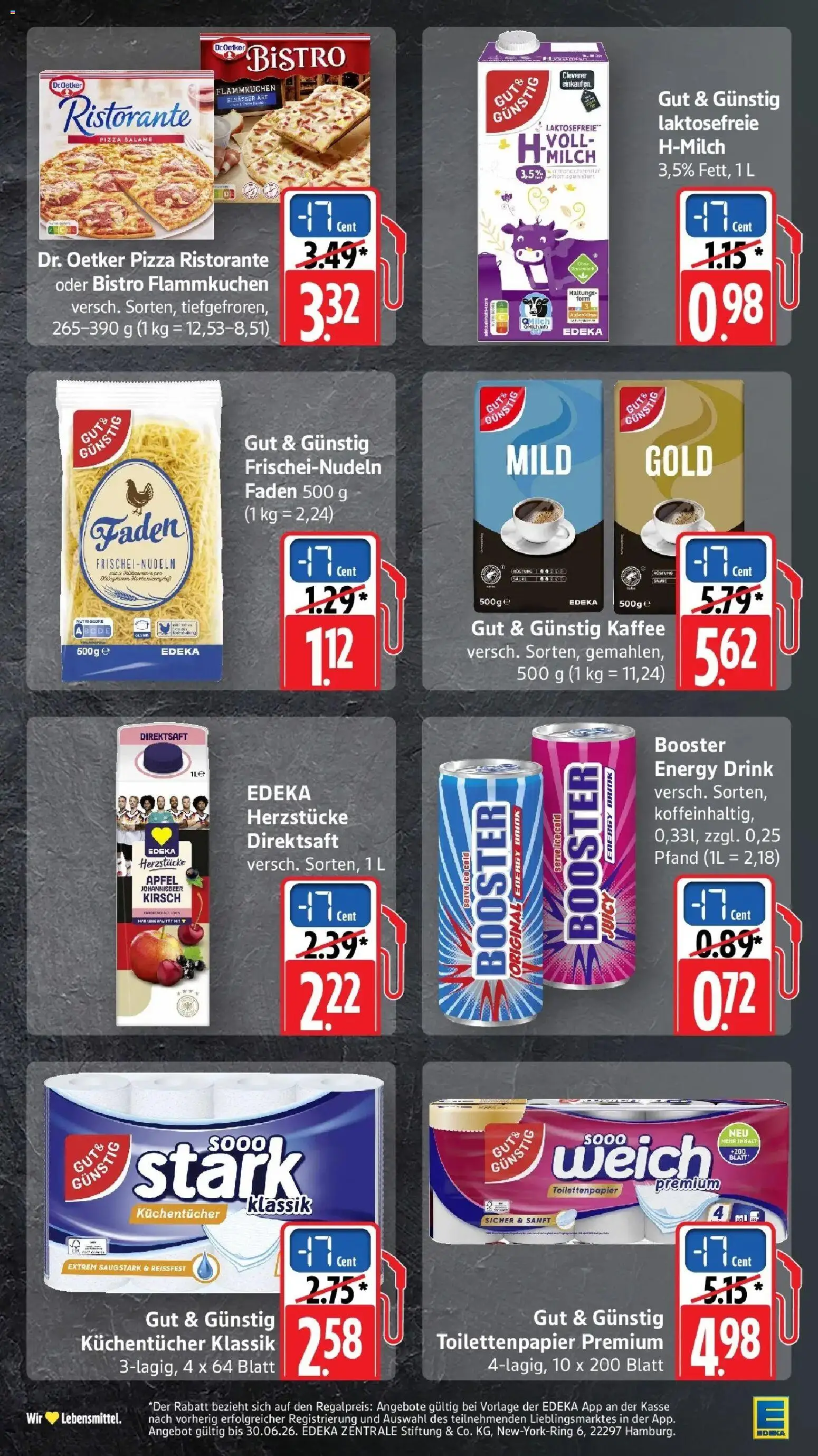 Edeka prospekt Pfalzgrafenweiler – gültig ab 22.06.2026 | Seite: 39 | Produkte: Kaffee, Äpfel, Pizza, Toilettenpapier