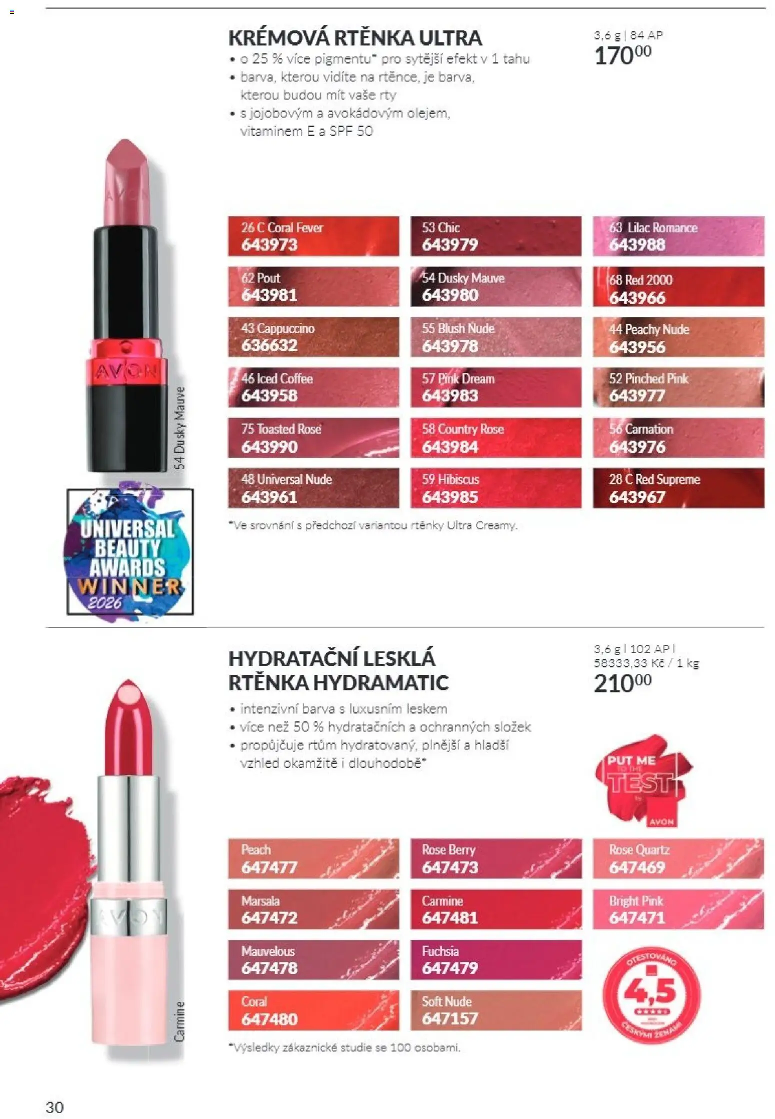 Avon Katalog 10/2026 od 01.10.2026 | Strana: 30 | Produkty: Marsala, Iced coffee, Cappuccino, Rtěnka