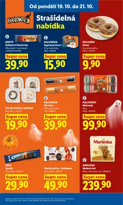 Náhled letáku HALLOWEEN Makronky, 144 g, 100 g = 69,38 Kč od 19.10.2026 | Strana: 31 | Produkty: Kmotrovky Kmotr, Oreo, Dort, Marlenka
