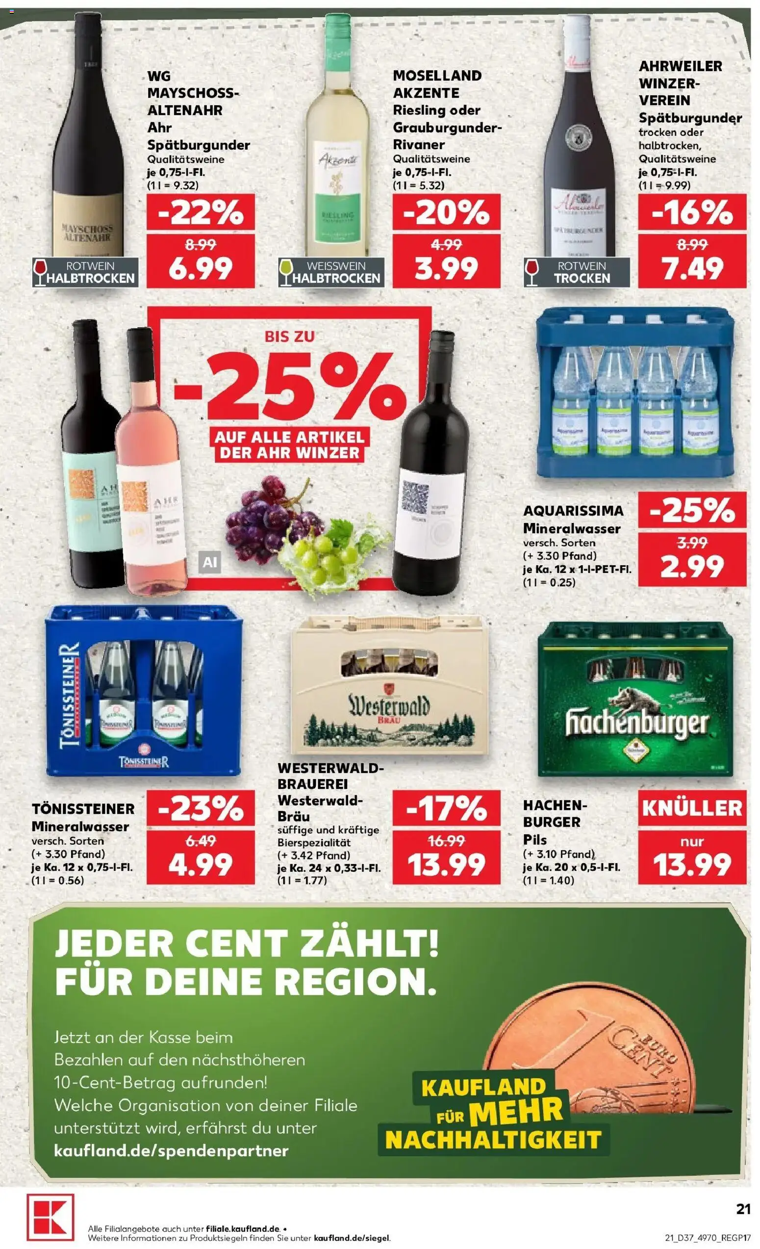 Prospekt Kaufland ab 07.09.2026 » Angebote Online zum Blättern | Seite: 30 | Produkte: Weißwein, Rotwein, Pils, Burger