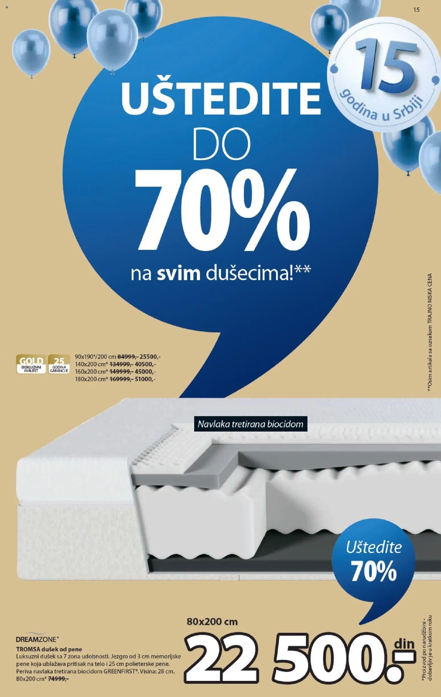Jysk katalog - važi od 02.09.2026 | Strana: 15 | Proizvode: Dušek