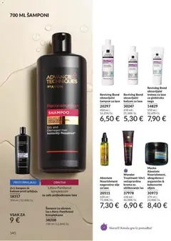 Avon katalog akcije – veljaven od 30.06.2026 | Stran: 140 | Izdelki: Sampon, Balzam za lase, Krema, Olje