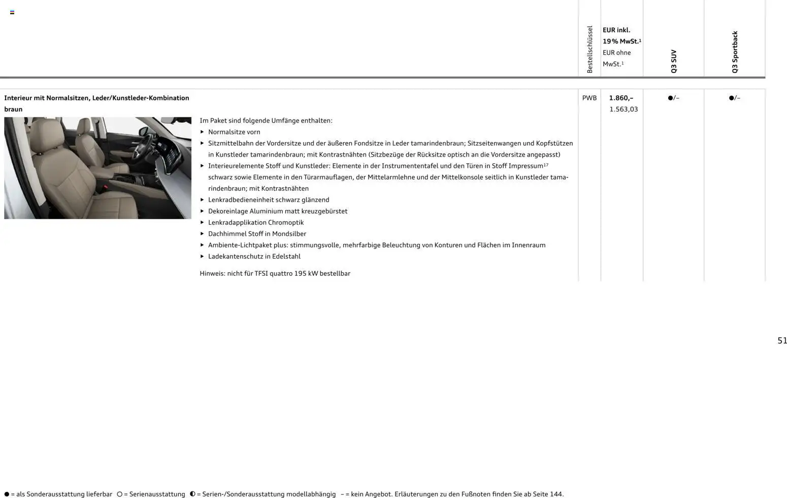 Audi Q3 – gültig ab 29.01.2026 | Seite: 51