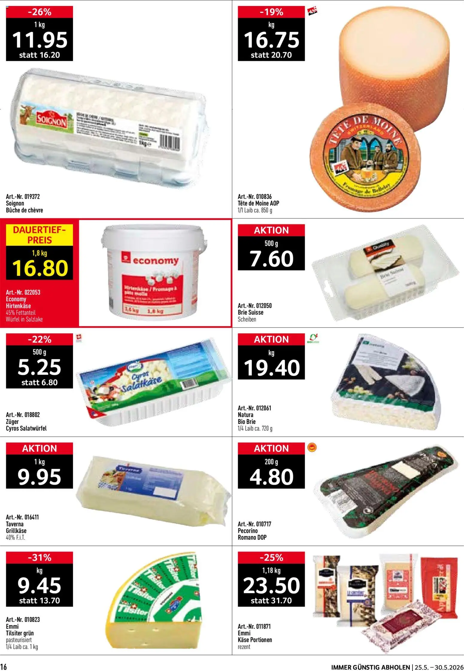 Prodega aktionen – gültig ab 25.05.2026 | Seite: 16 | Produkte: Käse