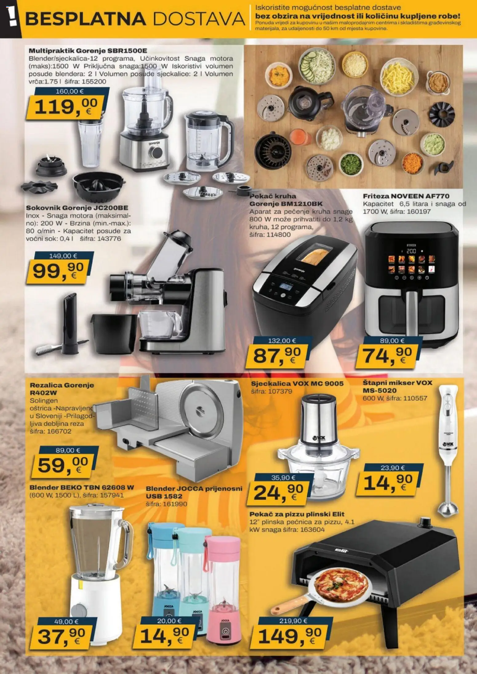 Vinkoprom katalog | vrijedi od 16.03.2026 | Stranica: 4 | Proizvodi: Mikser, Sokovnik, Friteza, USB