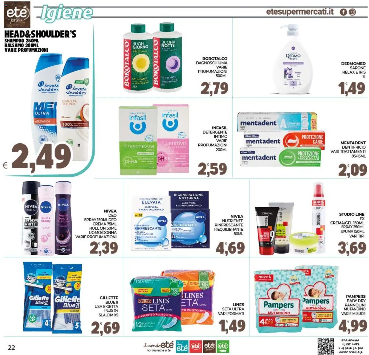 Volantino Eté del 02/10/2026 | Pagina: 22 | Prodotti: Shampoo, Sapone, Bagnoschiuma, Dentifricio
