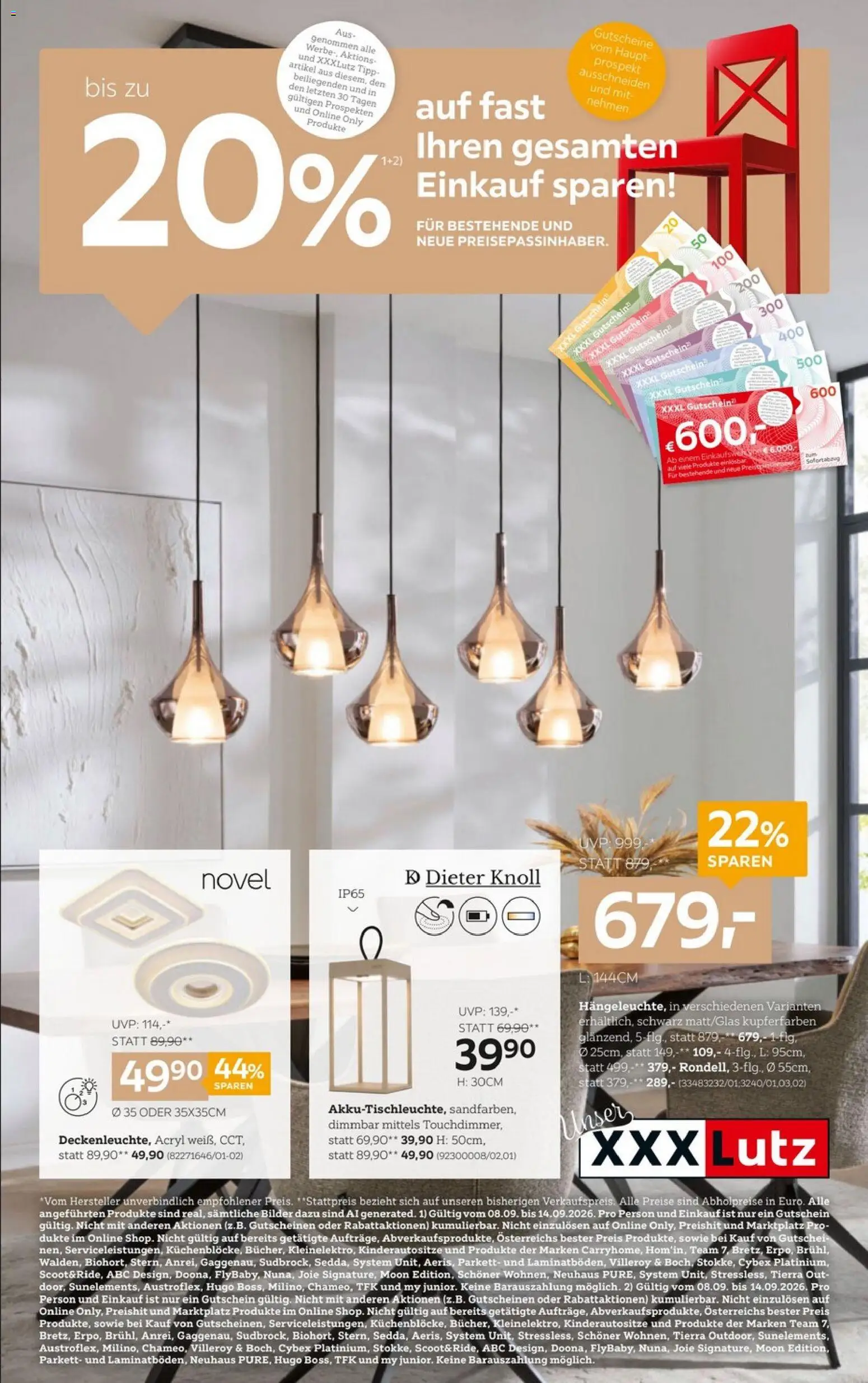 XXXLutz Lampen gültig ab 08.09.2026 | Seite: 1