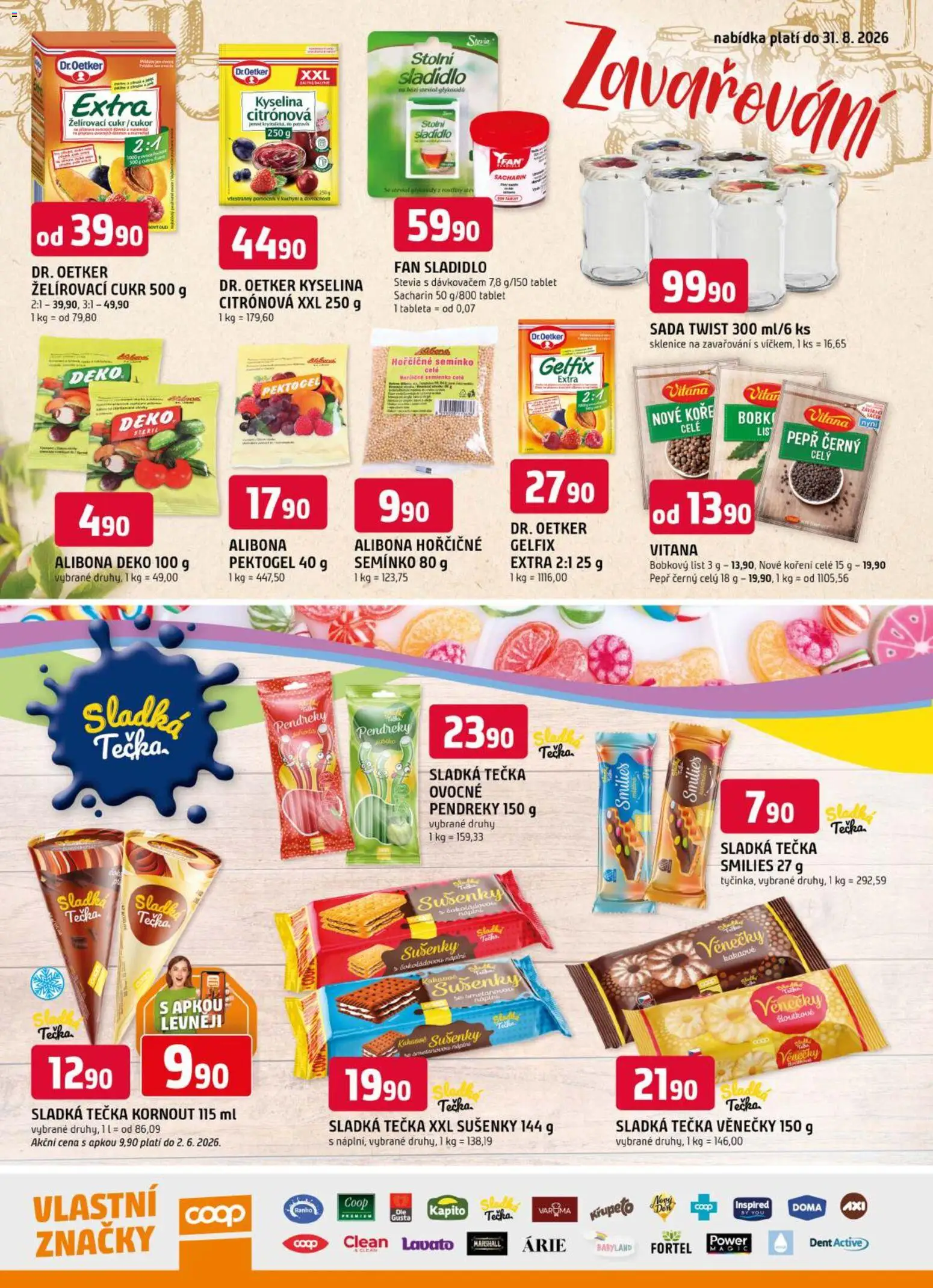 Trefa leták od 20.05.2026 | Strana: 8 | Produkty: Stevia, Tablet, Želírovací cukr, Gelfix