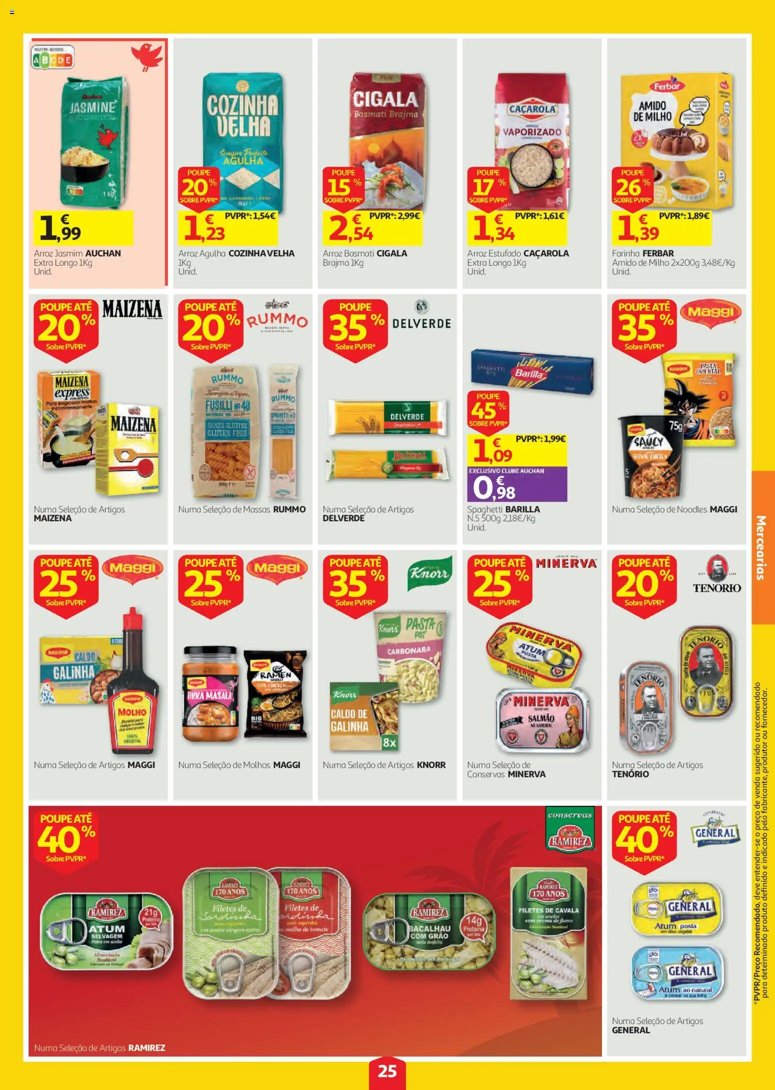 Auchan folheto │ válido de 20/08/2026 | Página: 25 | Produtos: Cavala, Molhos, Tomate, Barilla