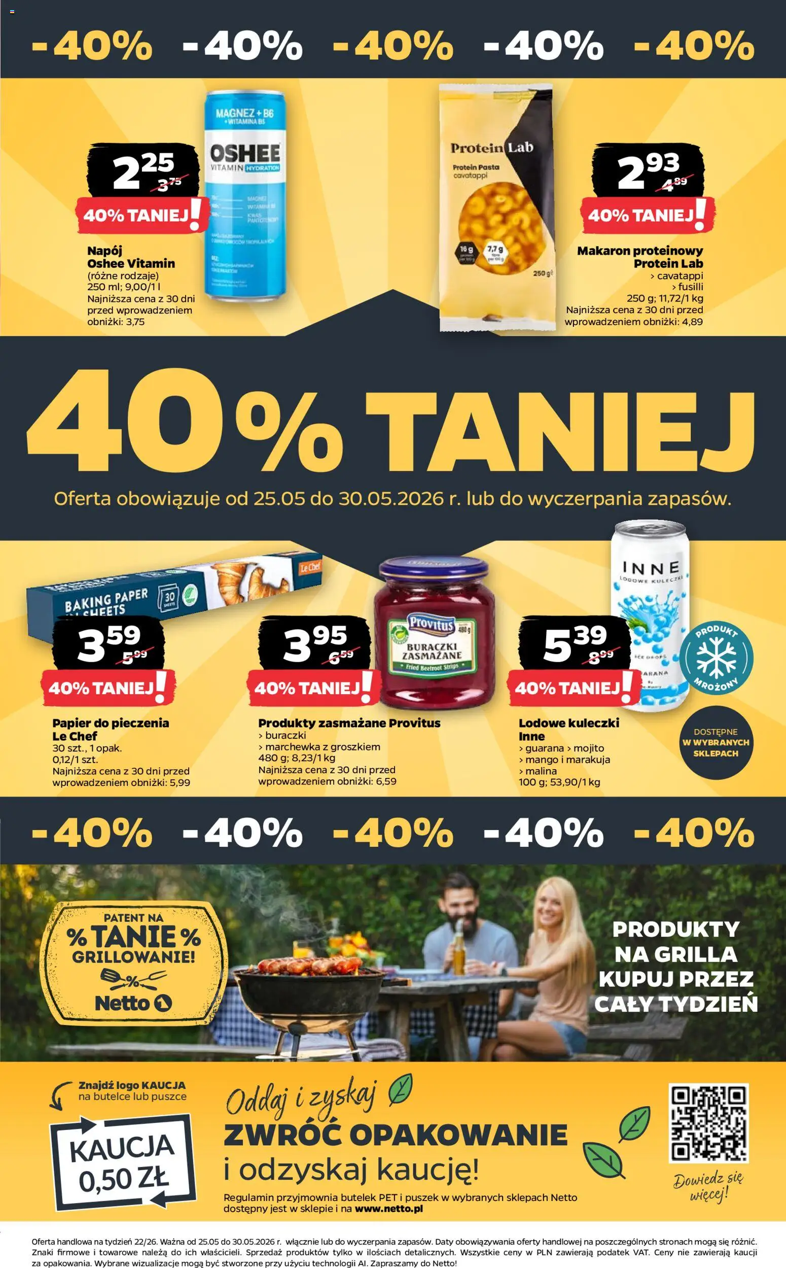 Netto gazetka od poniedziałku spożywcza od 25.05.2026 | Strona: 41 | Produkty: Mango, Malina, Makaron, Marchewka z groszkiem