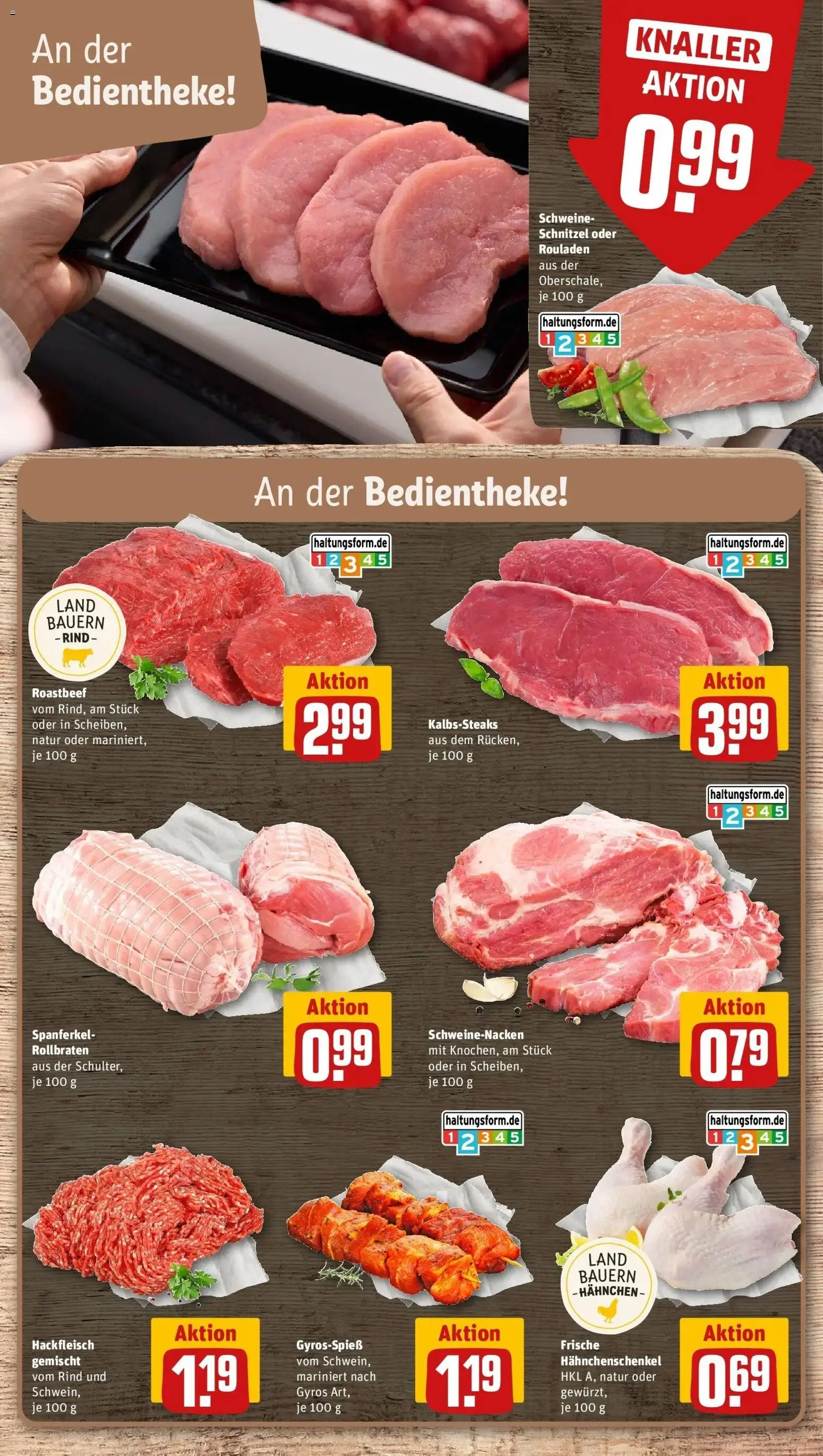 REWE Prospekt ab 07.09.2026 zum Blättern » Angebote | Seite: 8 | Produkte: Hahnchen, Hahnchenschenkel, Schnitzel, Roastbeef