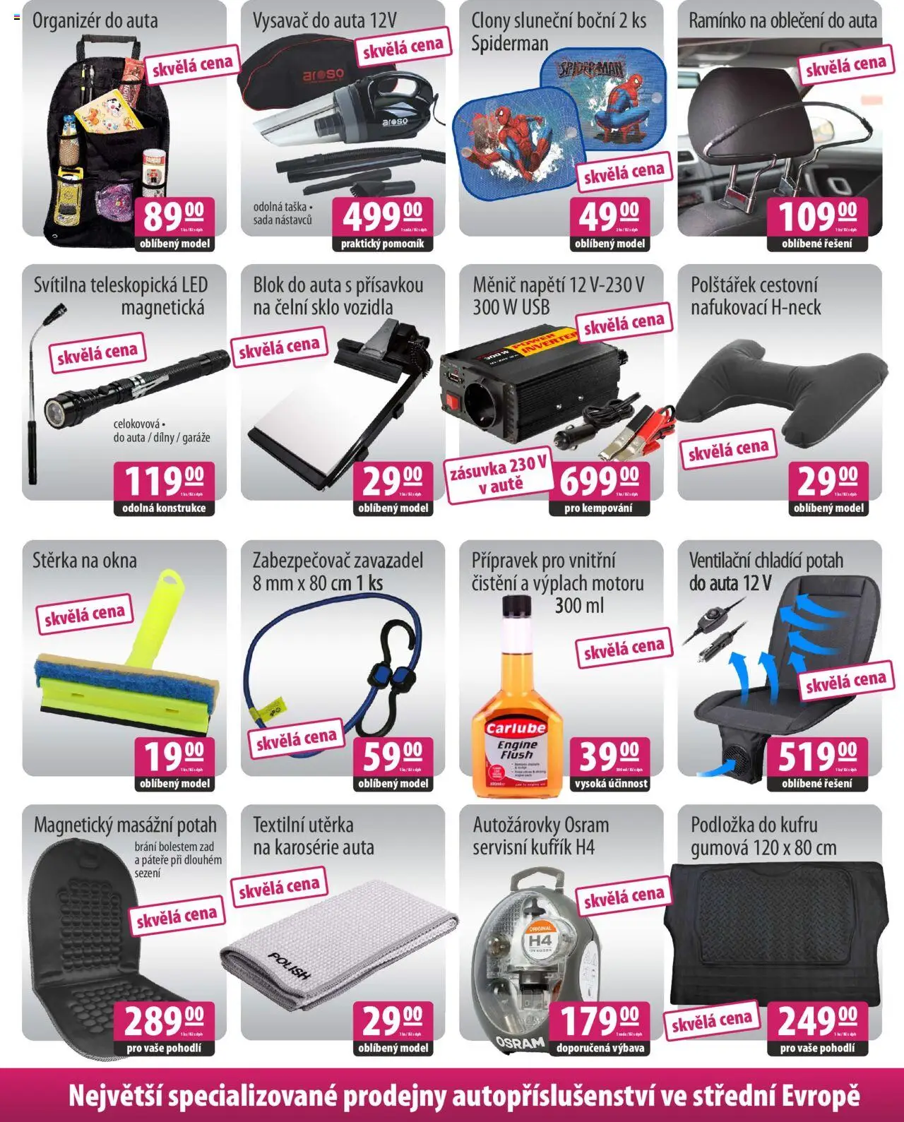 Konec léta s kvalitním autopříslušenstvím od 26.08.2025 | Strana: 8 | Produkty: Taška, USB, Organizér do auta, Vysavač