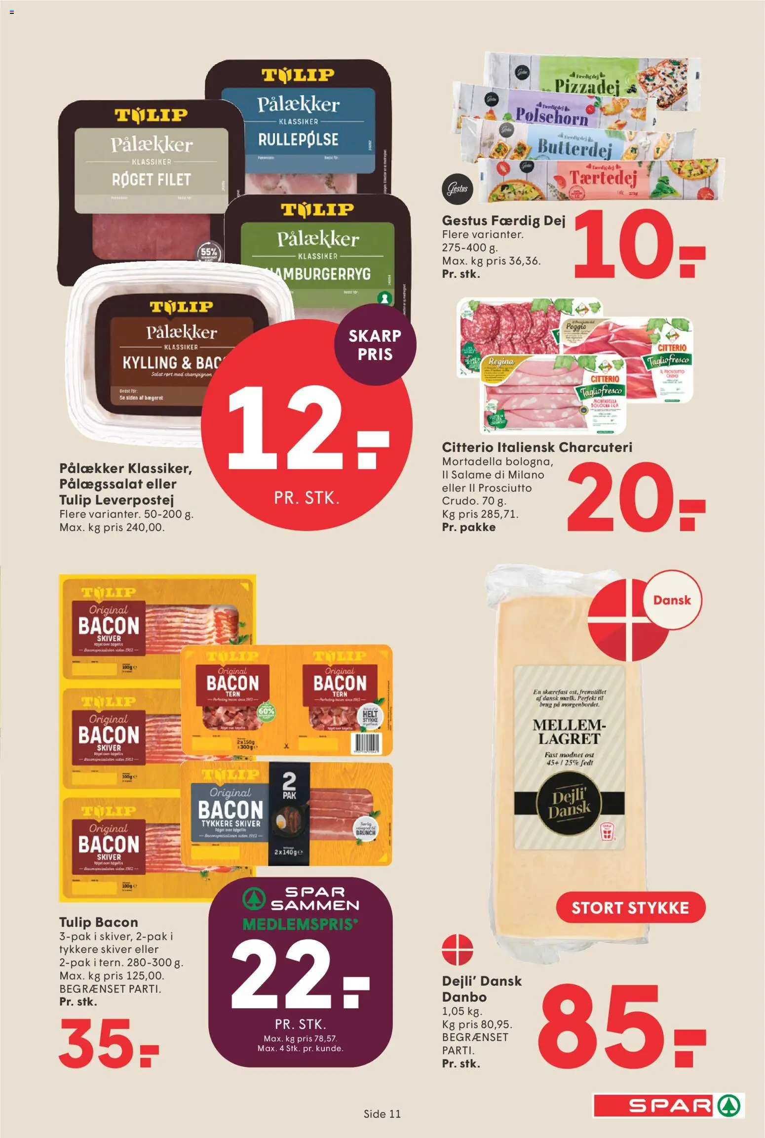 Spar tilbudsavis – gyldig fra 29.05.2026 | Side: 12 | Produkter: Butterdej, Salat, Leverpostej, Hamburgerryg