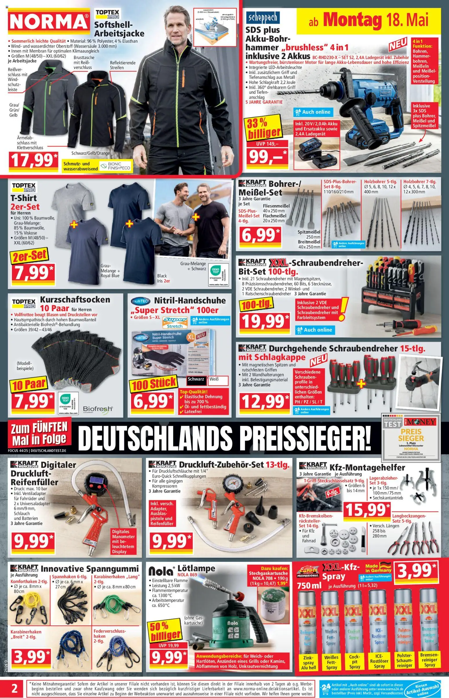 Norma Prospekt – gültig ab 18.05.2026 | Seite: 2 | Produkte: Top, Roboter, Ladegerät, Stativ