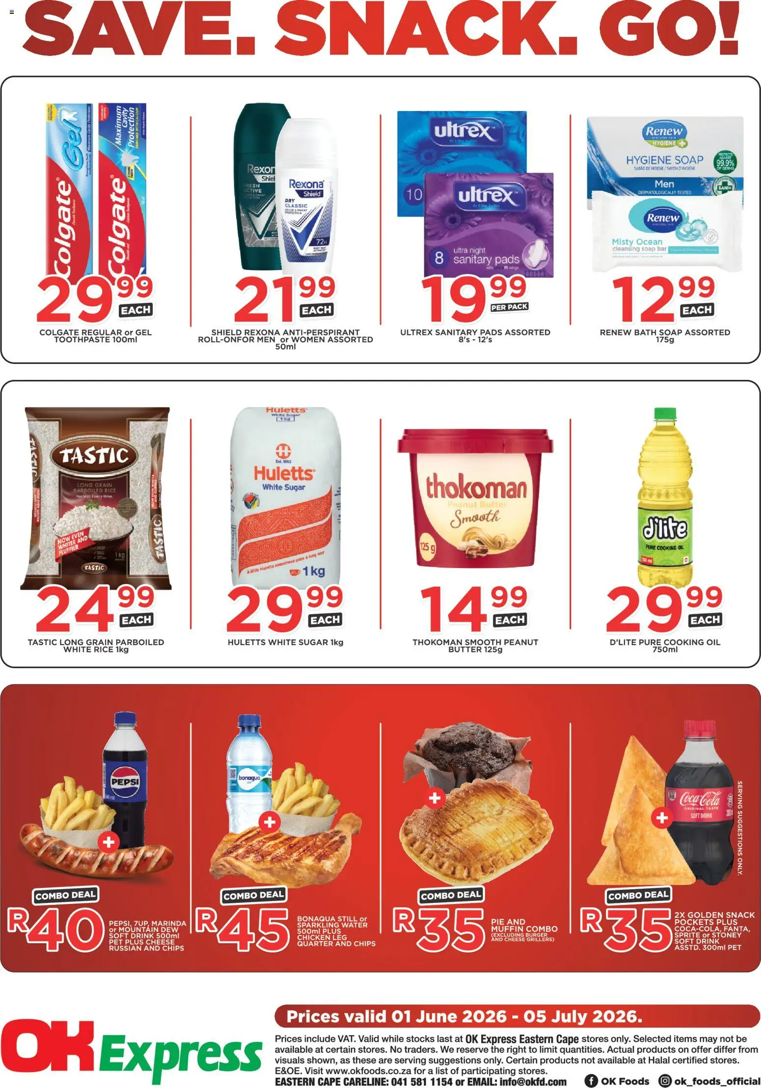 New OK Foods catalogue – valid from 01.06.2026 | Page: 2 | Products: Rice, Stoney, Antiperspirant, Toothpaste