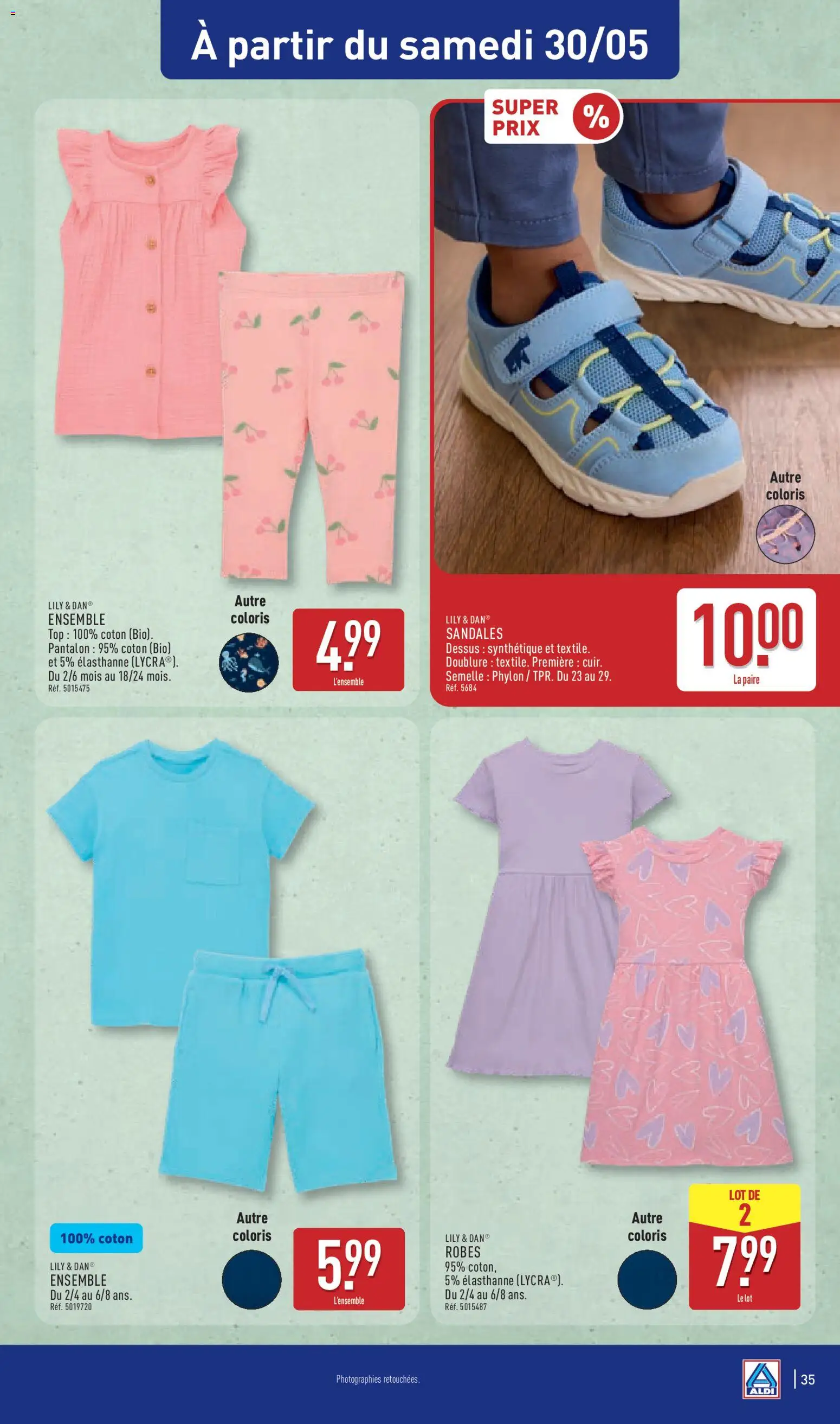 {H1} | Page: 37 | Produits: Coton, Pantalon, Sandales
