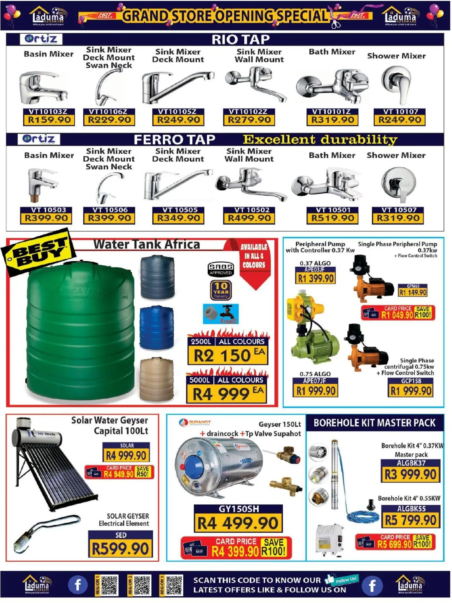 New Laduma Hardware catalogue – valid from 23/09/2026 | Page: 10 | Products: Basin, Tap, Sink, Water