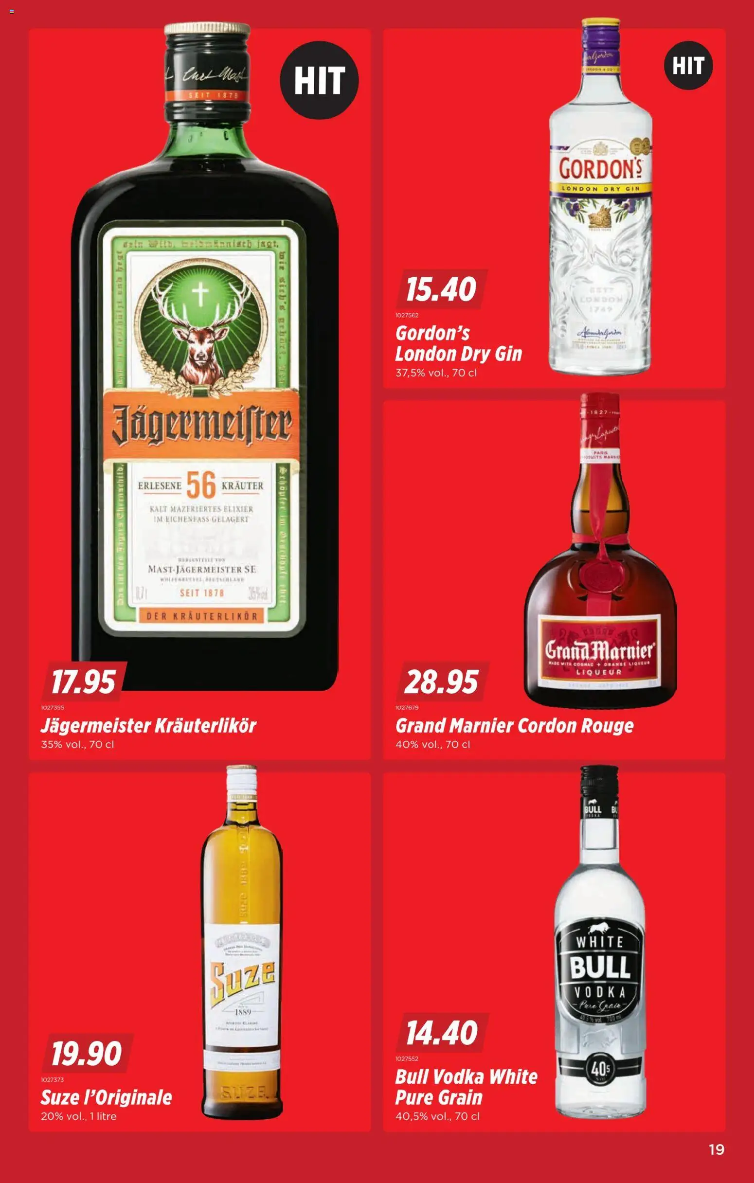 Denner aktionen FR – gültig ab 24.09.2026 | Seite: 19 | Produkte: Rouge, Gin