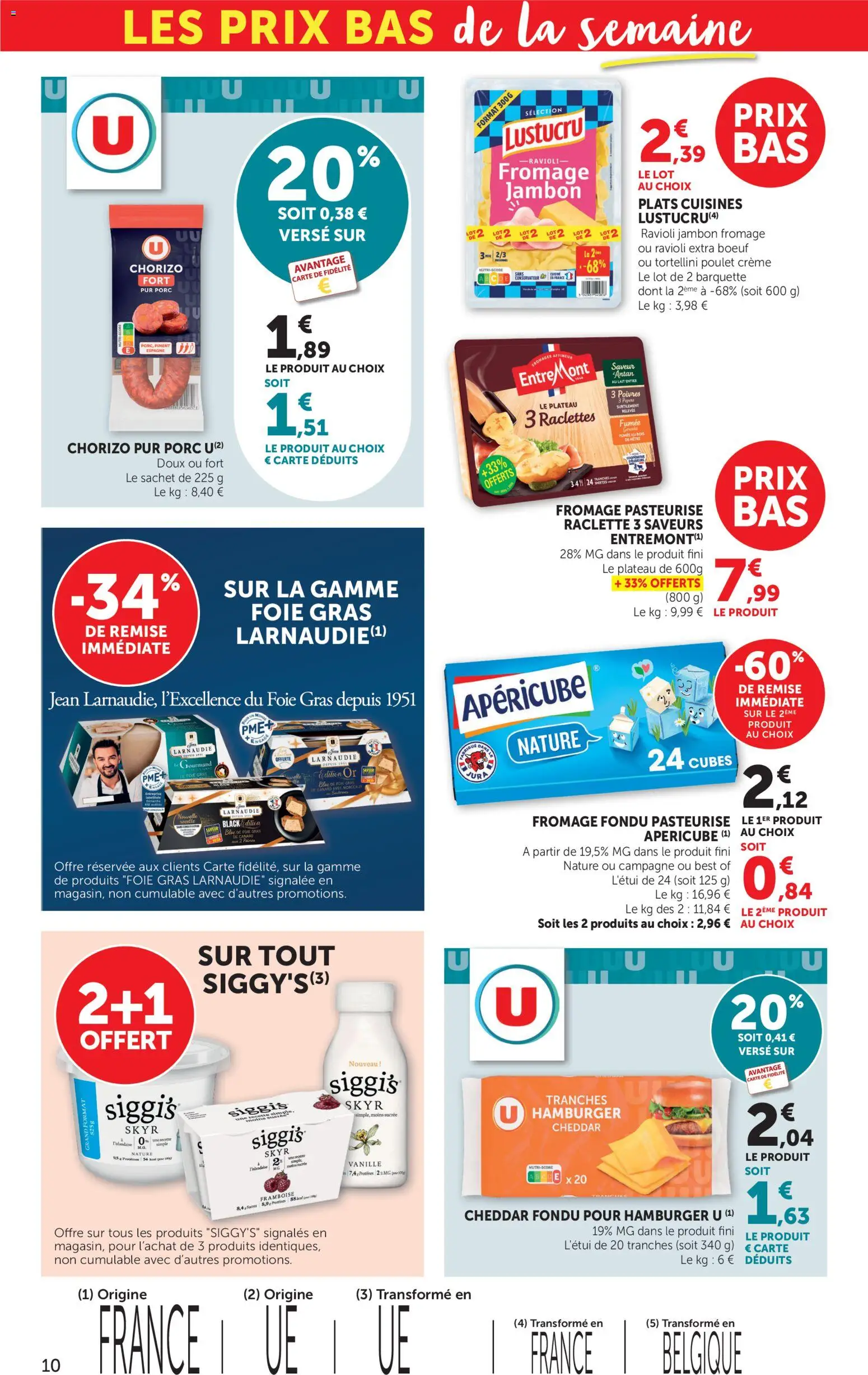 {H1} | Page: 10 | Produits: Vanille, Poulet, Foie gras, Crème