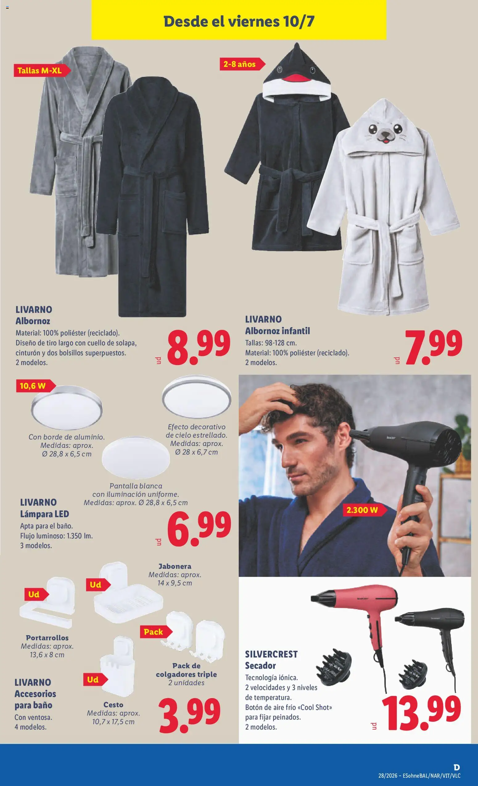 Lidl folleto de bazar │ válido desde el 06/07/2026 | Página: 29 | Productos: Cinturón, Galette de chaise, Baño, Lámpara