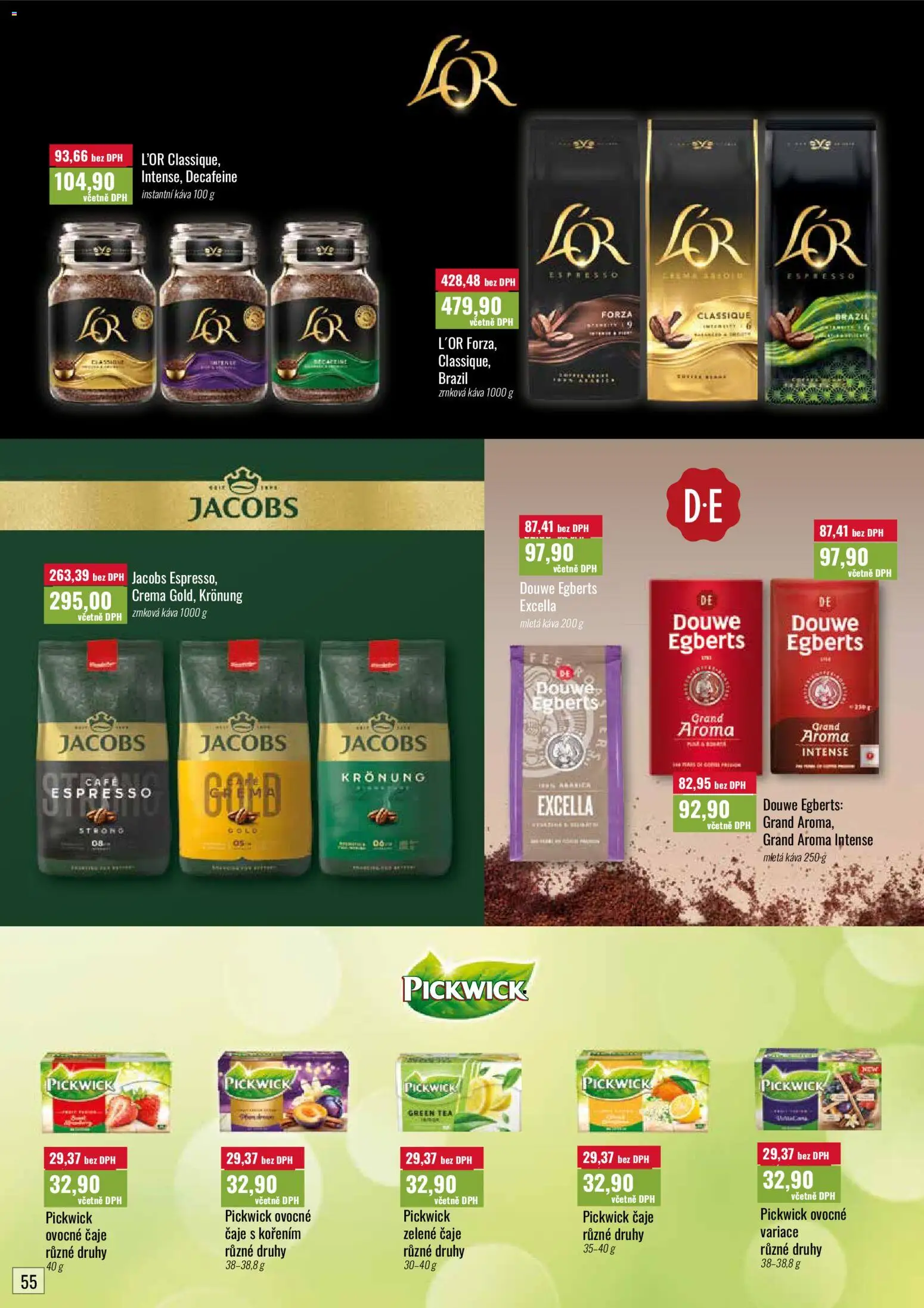 Ratio leták od 01.09.2026 | Strana: 56 | Produkty: Káva, Instantní káva, L'Or, Čaje