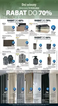Pogląd oferty "JYSK gazetka" - ważna od 13.05.2026 | Strona: 15 | Produkty: Szlafrok, Firany, Zasłony, Mata łazienkowa