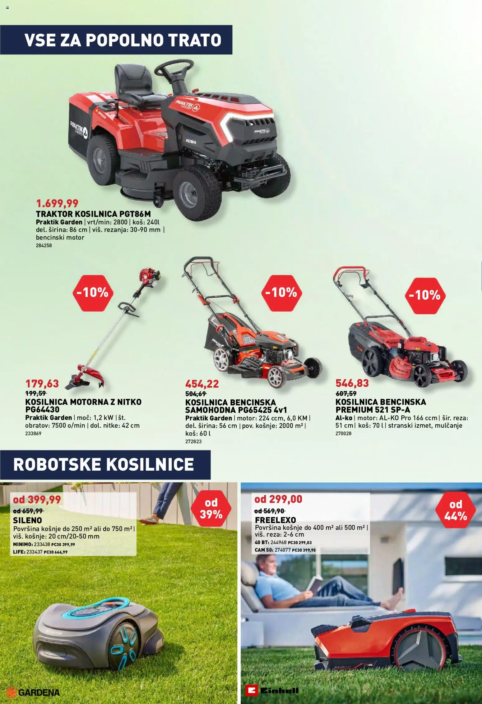 Novi Inpos katalog ponudbe – veljaven od 09.07.2026 | Stran: 10 | Izdelki: Kosilnica, Kos