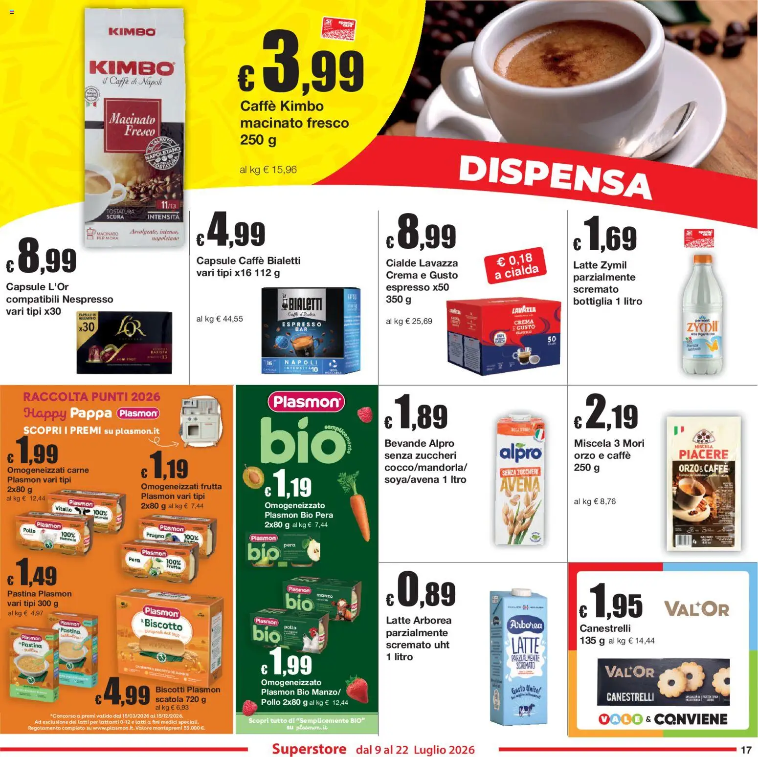 Volantino Sì con Te del 09/07/2026 | Pagina: 17 | Prodotti: Manzo, Biscotti, Frutta, Pera