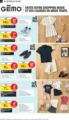 Intermarché - Prévisualisation de BERMUDA HOMME, 98 % coton 2% élasthanne Coloris Unique Tailles: du 38 au 46 valide à partir de 28.04.2026 | Page: 38