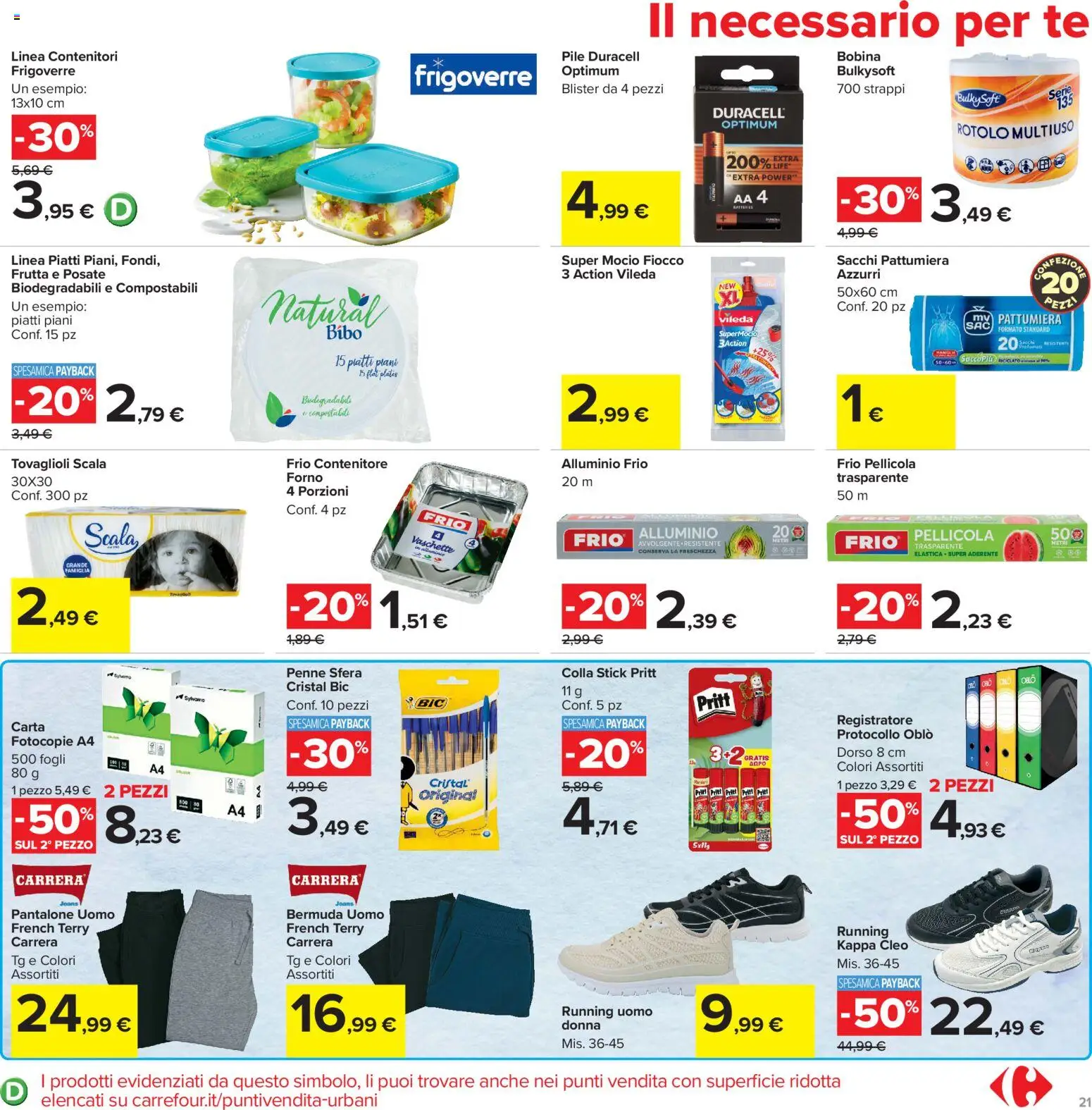 Volantino Carrefour del 04/09/2026 | Pagina: 21 | Prodotti: Tè, Scala, Pellicola, Vaschette
