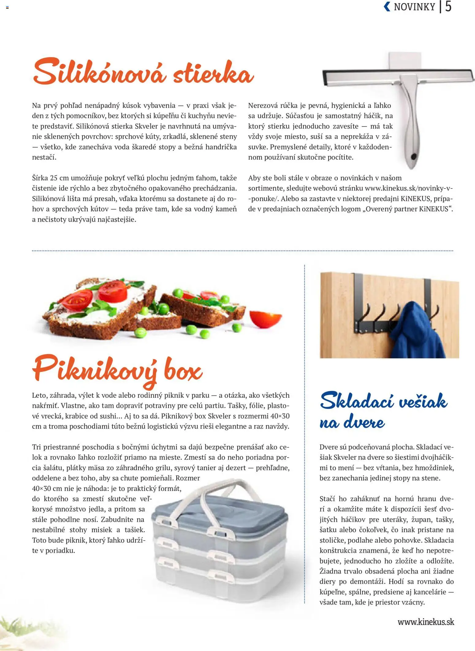 Nové Kinekus akcie – leták je platný od 10.06.2026 | Strana: 5 | Produkty: Vešiak, Dvere, Voda