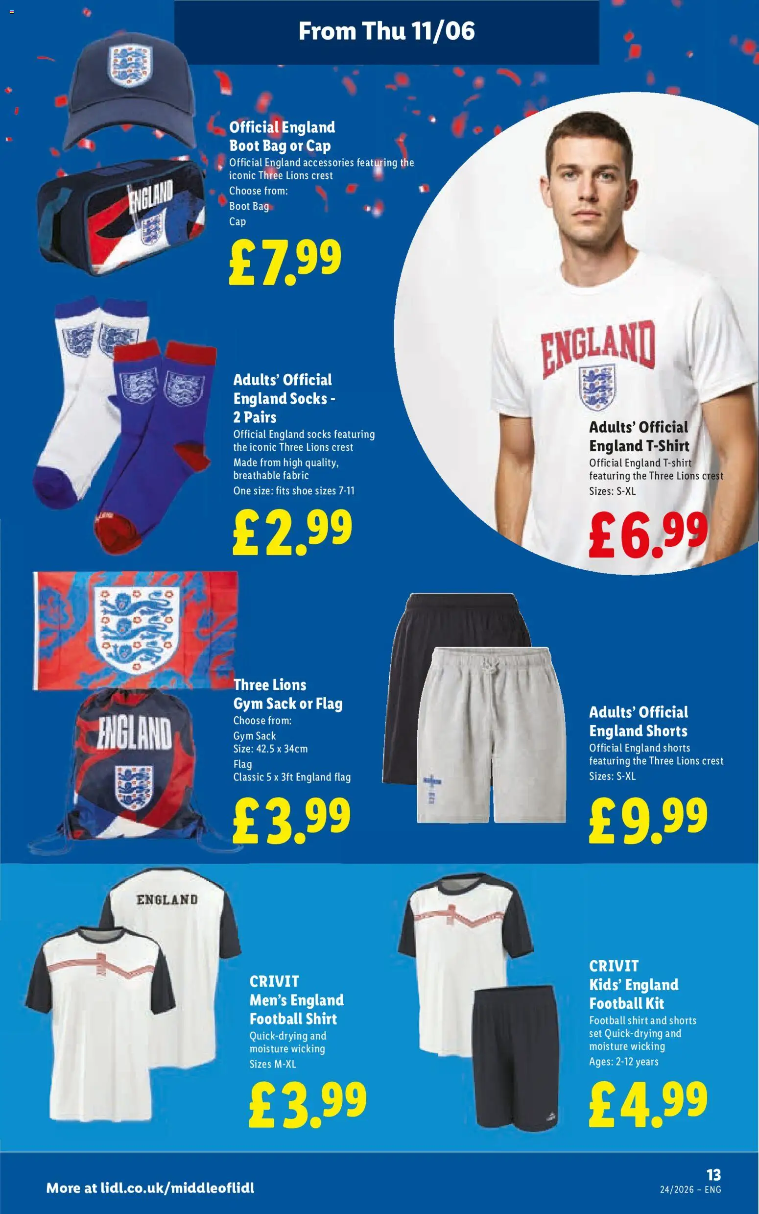 {H1} | Page: 13 | Products: Shirt, Shorts, Socks, Bag