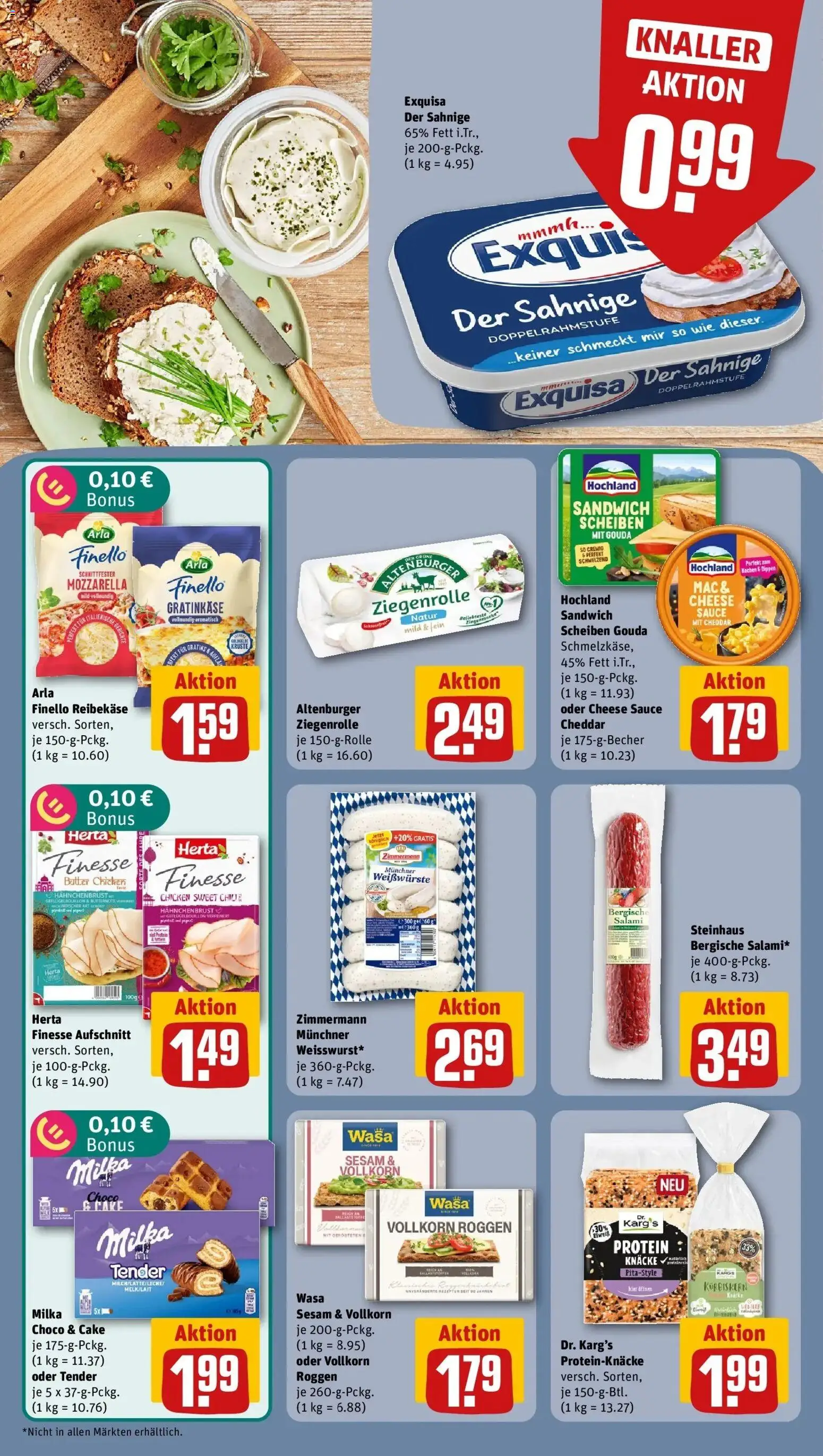 REWE Prospekt ab 26.10.2026 zum Blättern » Angebote | Seite: 10 | Produkte: Gouda, Salami, Reibekase, Hahnchenbrust