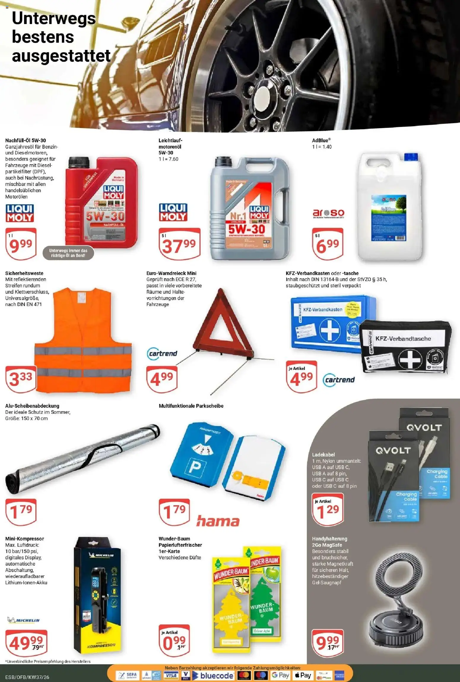 Globus Prospekt Eschborn – gültig ab 07.09.2026 | Seite: 24 | Produkte: Tasche, USB, Öl, Ladekabel