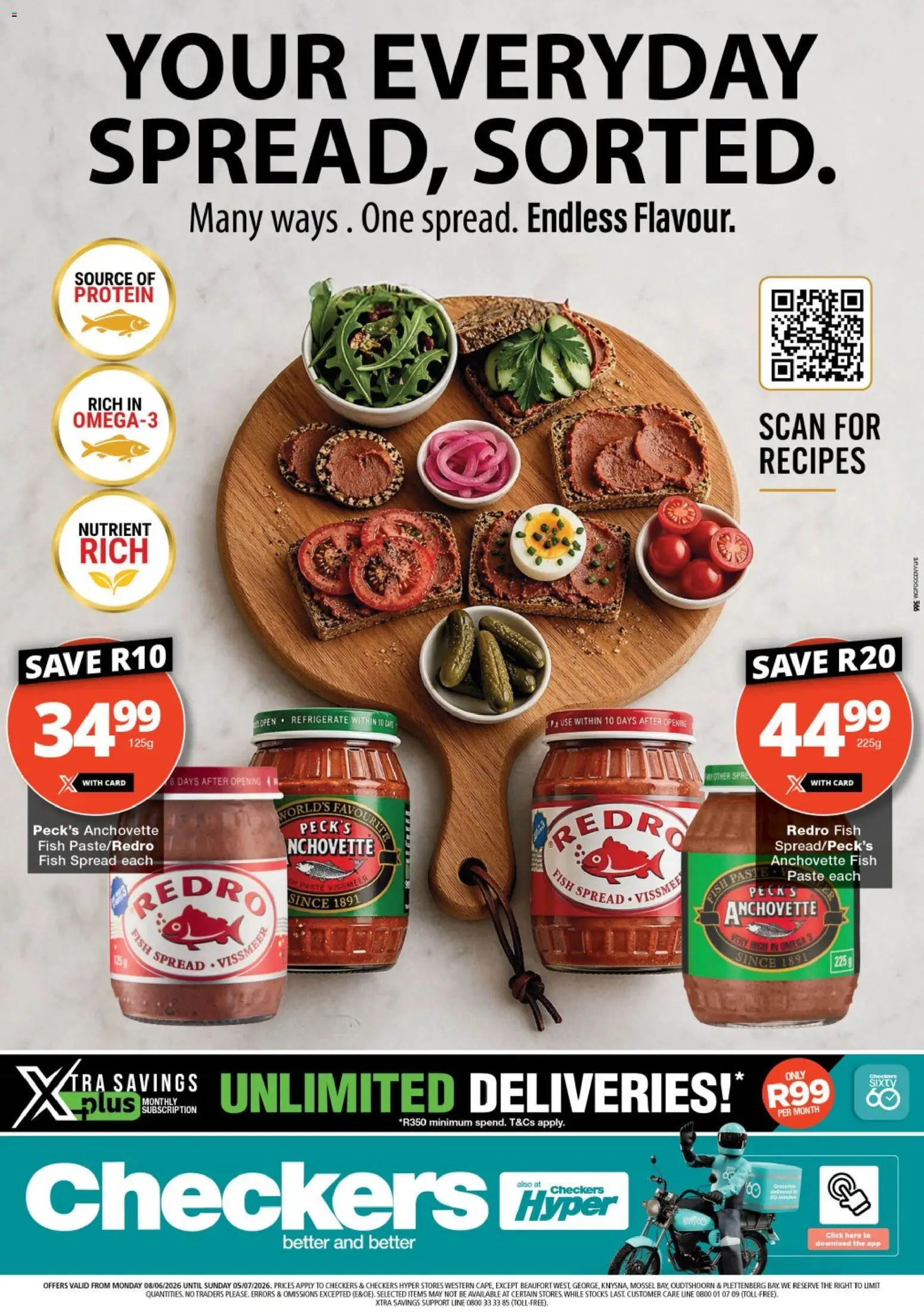 New Checkers catalogue – valid from 08.06.2026 | Page: 1 | Products: Detergente líquido, Fish