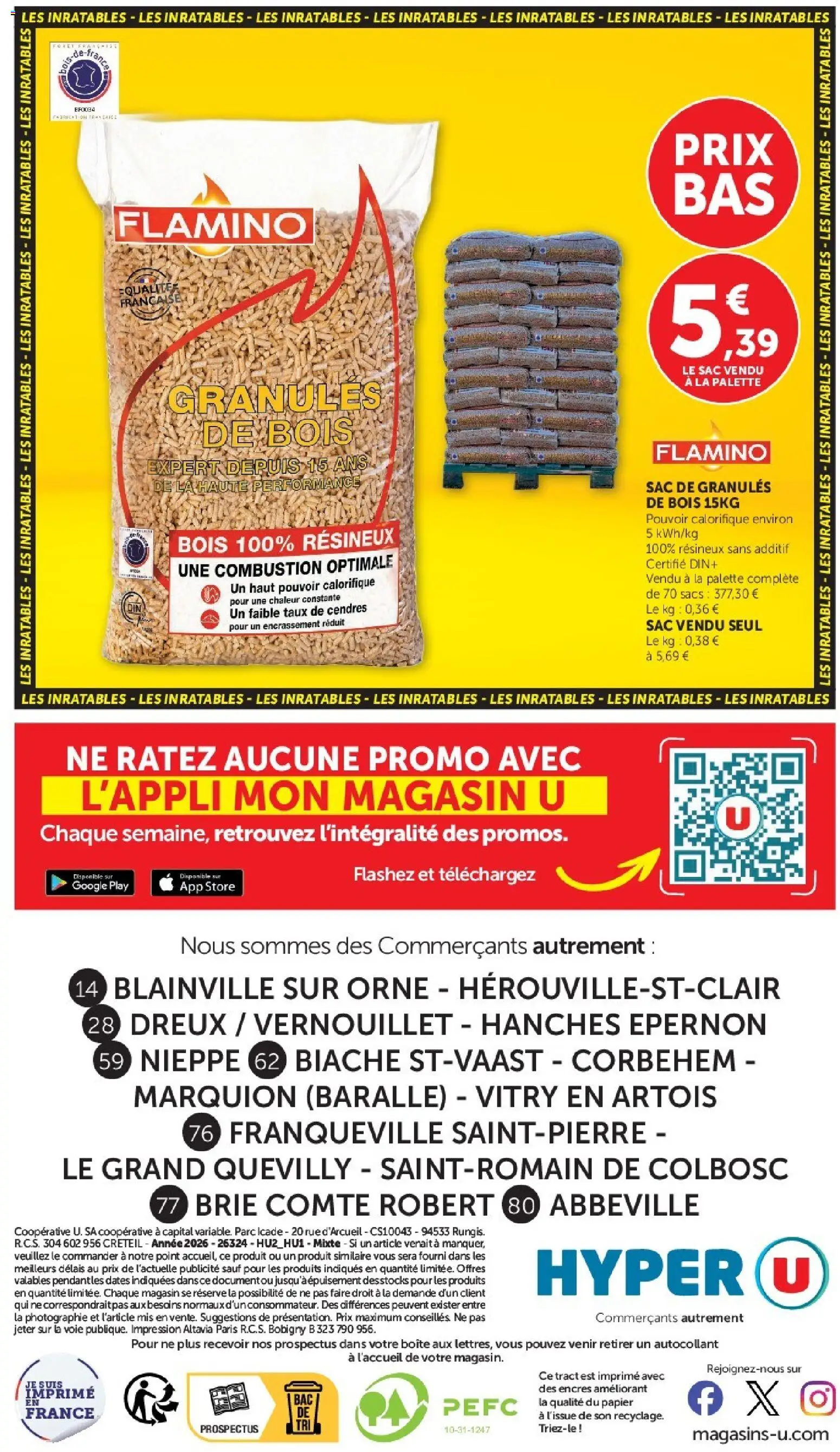{H1} | Page: 44 | Produits: Sac, Granules de bois, Store, Brie