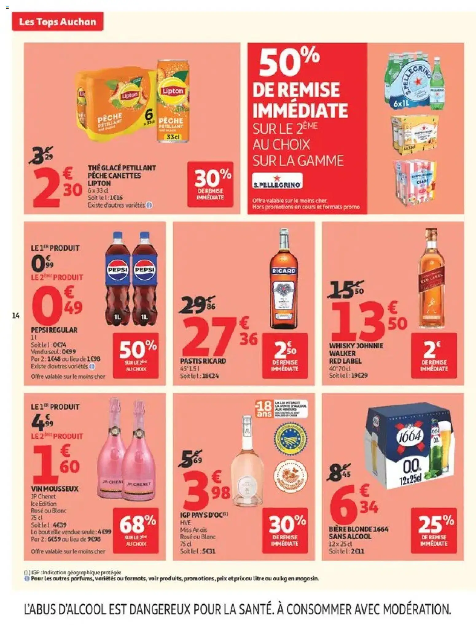 {H1} | Page: 14 | Produits: Vin mousseux, Mousseux, Thé glacé, Thé