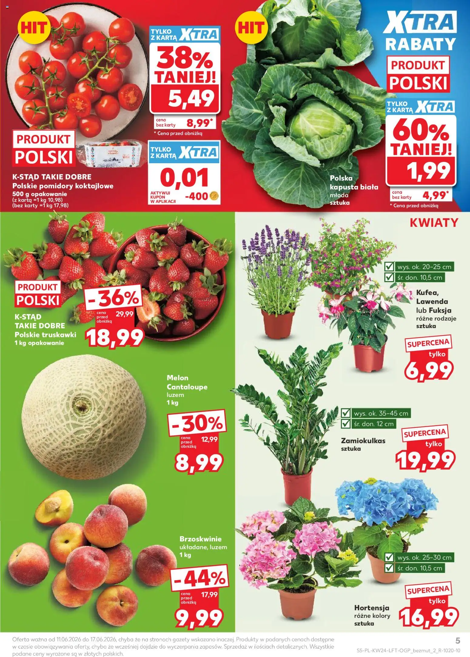Kaufland Polsko leták od 11.06.2026 | Strana: 5 | Produkty: Kapusta, Karty