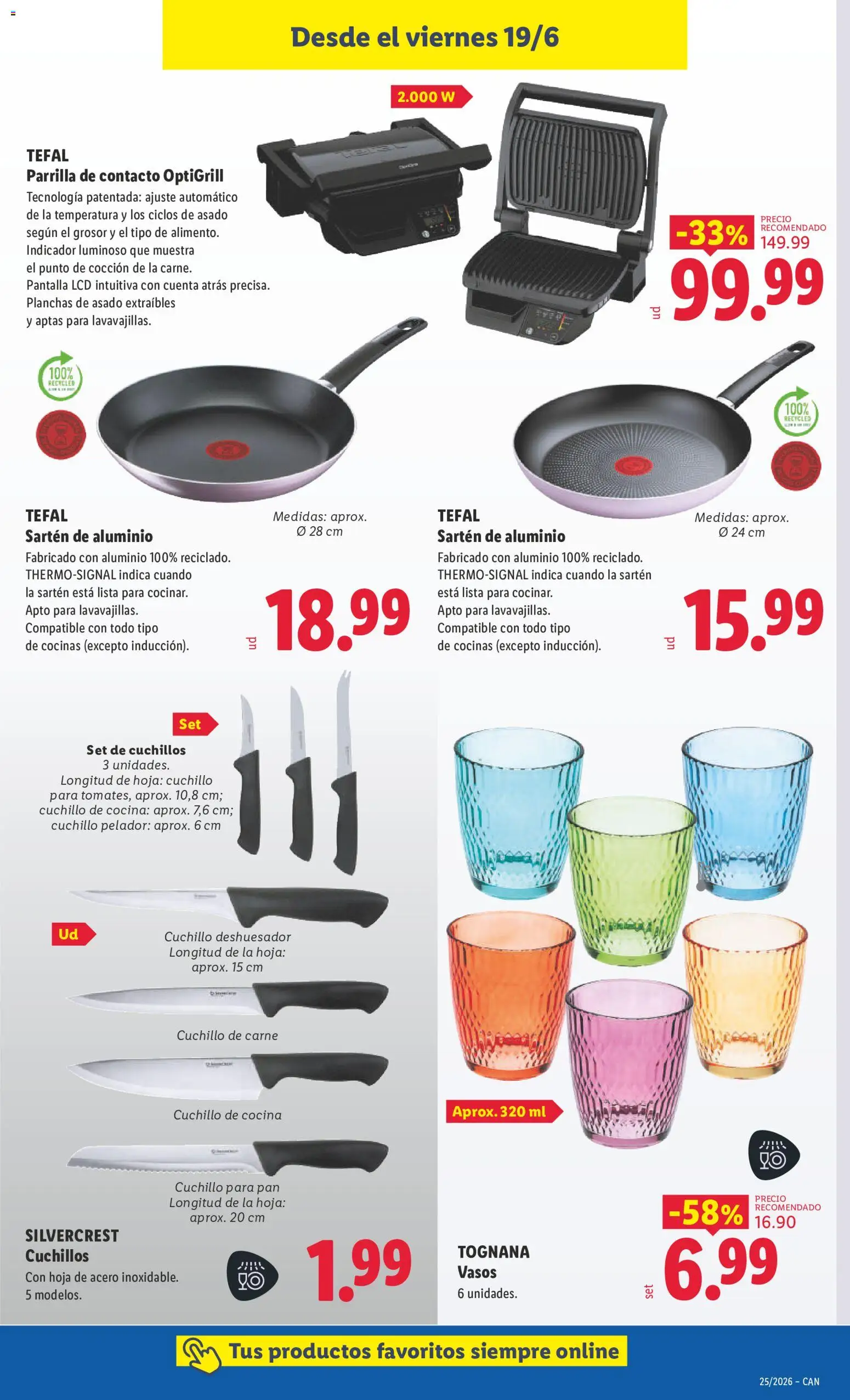 Lidl folleto de bazar Canarias │ válido desde el 15.06.2026 | Página: 21 | Productos: Pan, Vasos, Cocina, Parrilla