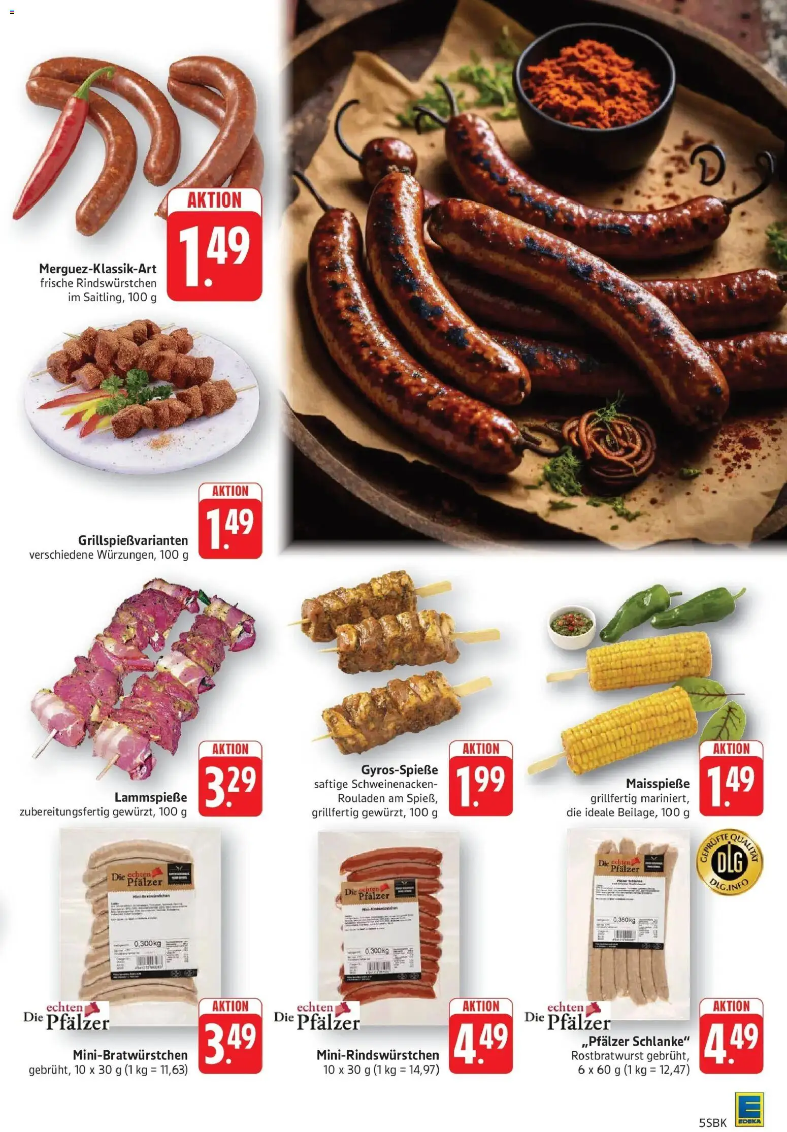 Edeka prospekt Pirmasens – gültig ab 08.06.2026 | Seite: 5 | Produkte: Grill, Bratwurst, Schweinenacken, Gyros