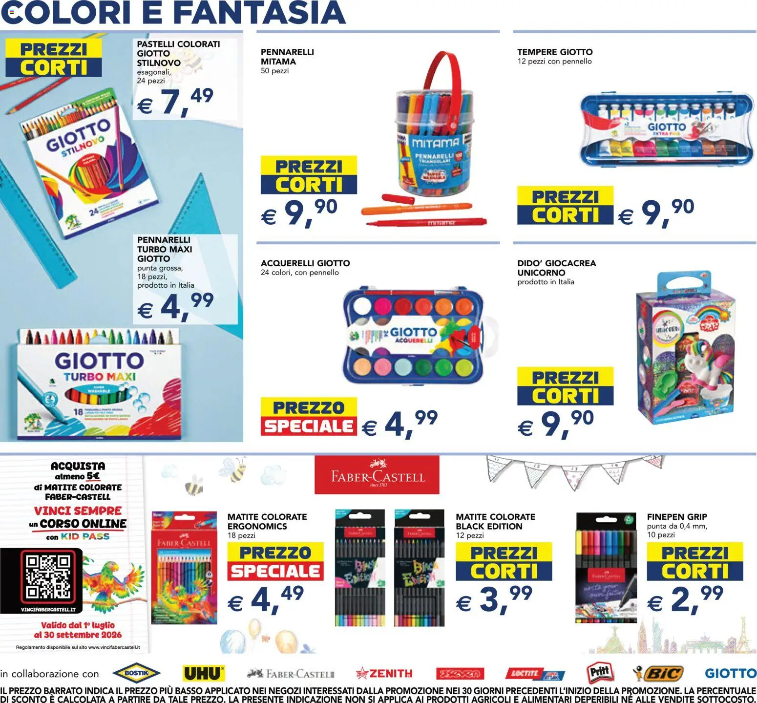 Volantino Esselunga S del 24/08/2026 | Pagina: 8 | Prodotti: Pennello, Matite colorate, Pennarelli, Pastelli
