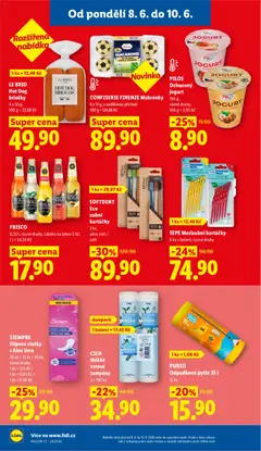 Náhled letáku FRISCO, 0,33 l, různé druhy, záloha na lahev 3 Kč, 1 l = 54,24 Kč od 08.06.2026 | Strana: 29