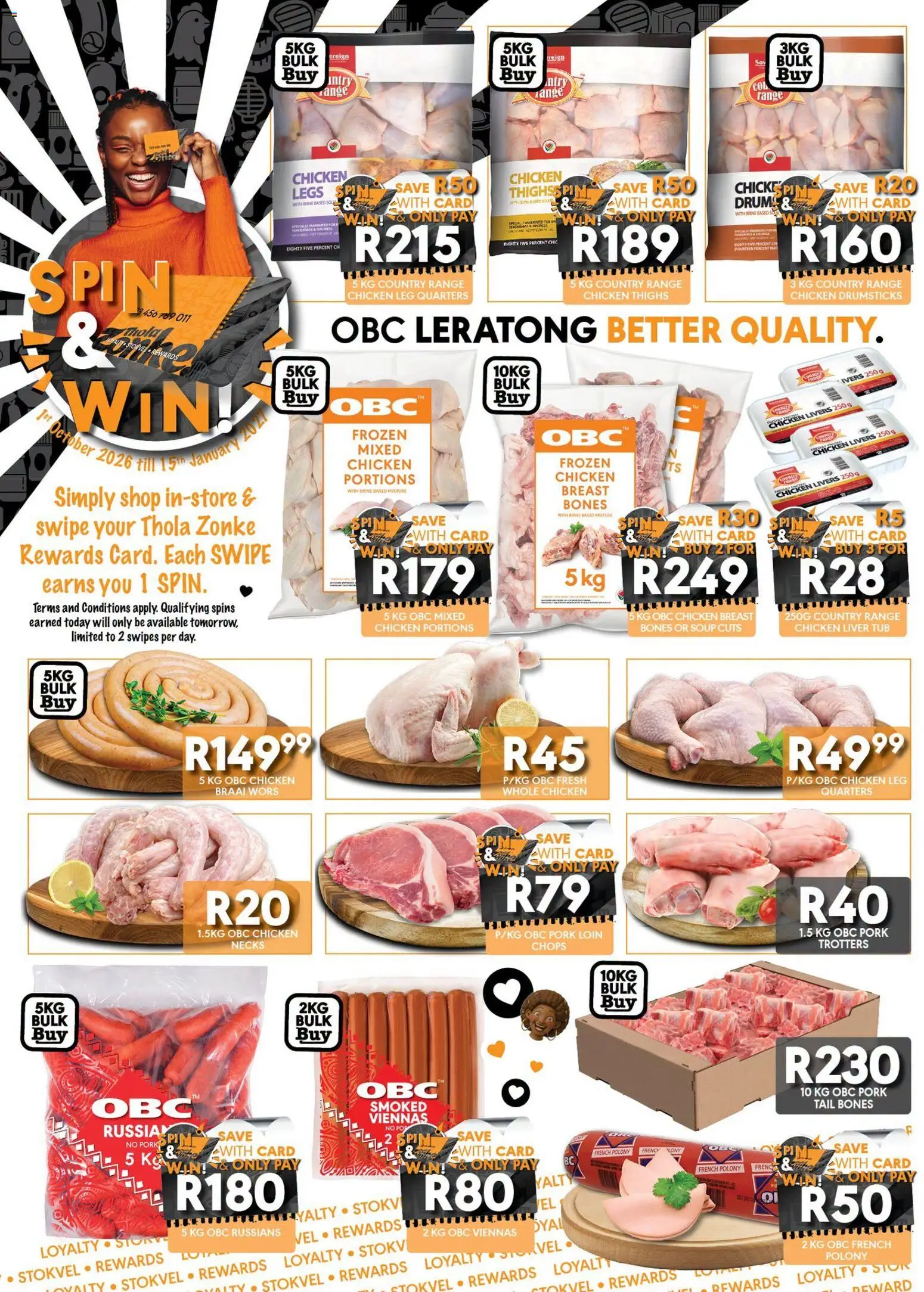 New OBC catalogue – valid from 29/10/2026 | Page: 3 | Products: Liver, Polony, Chicken, Thighs