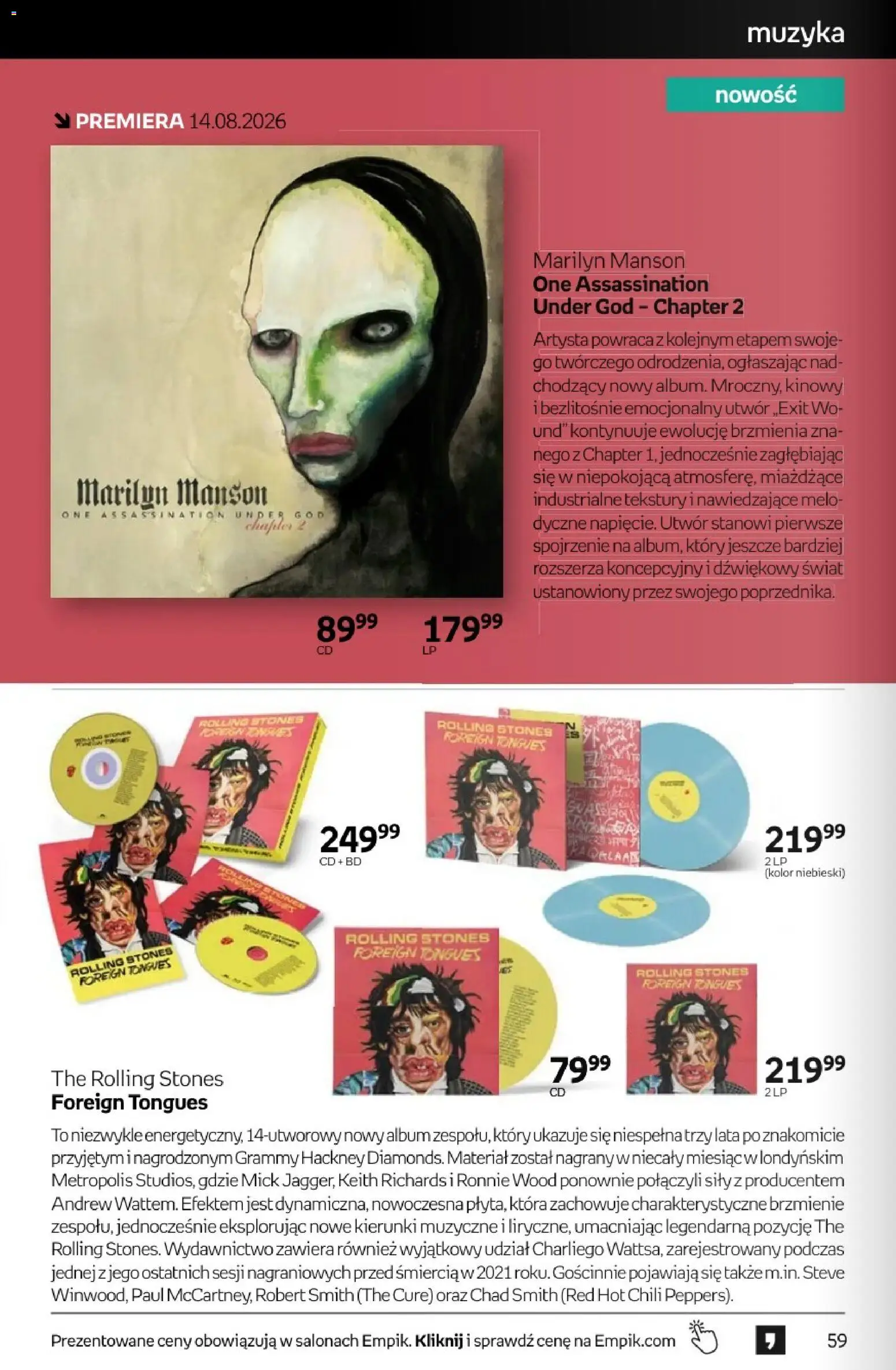 Empik promocje - Tom kultury Muzyka od 12.08.2026 | Strona: 6 | Produkty: Chili