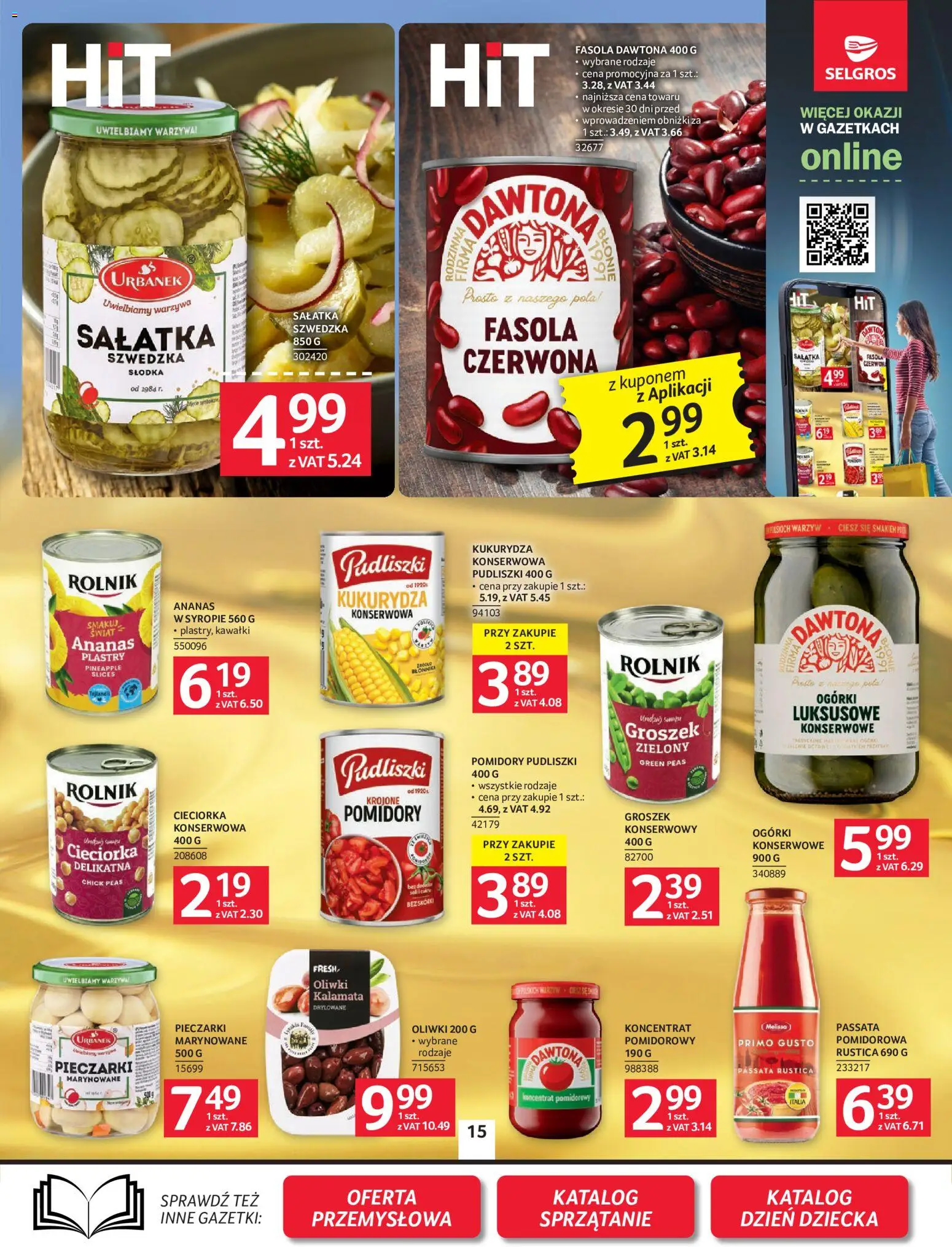 Selgros cash&carry gazetka od 21.05.2026 | Strona: 15 | Produkty: Pieczarki, Kukurydza, Ogórki, Warzywa