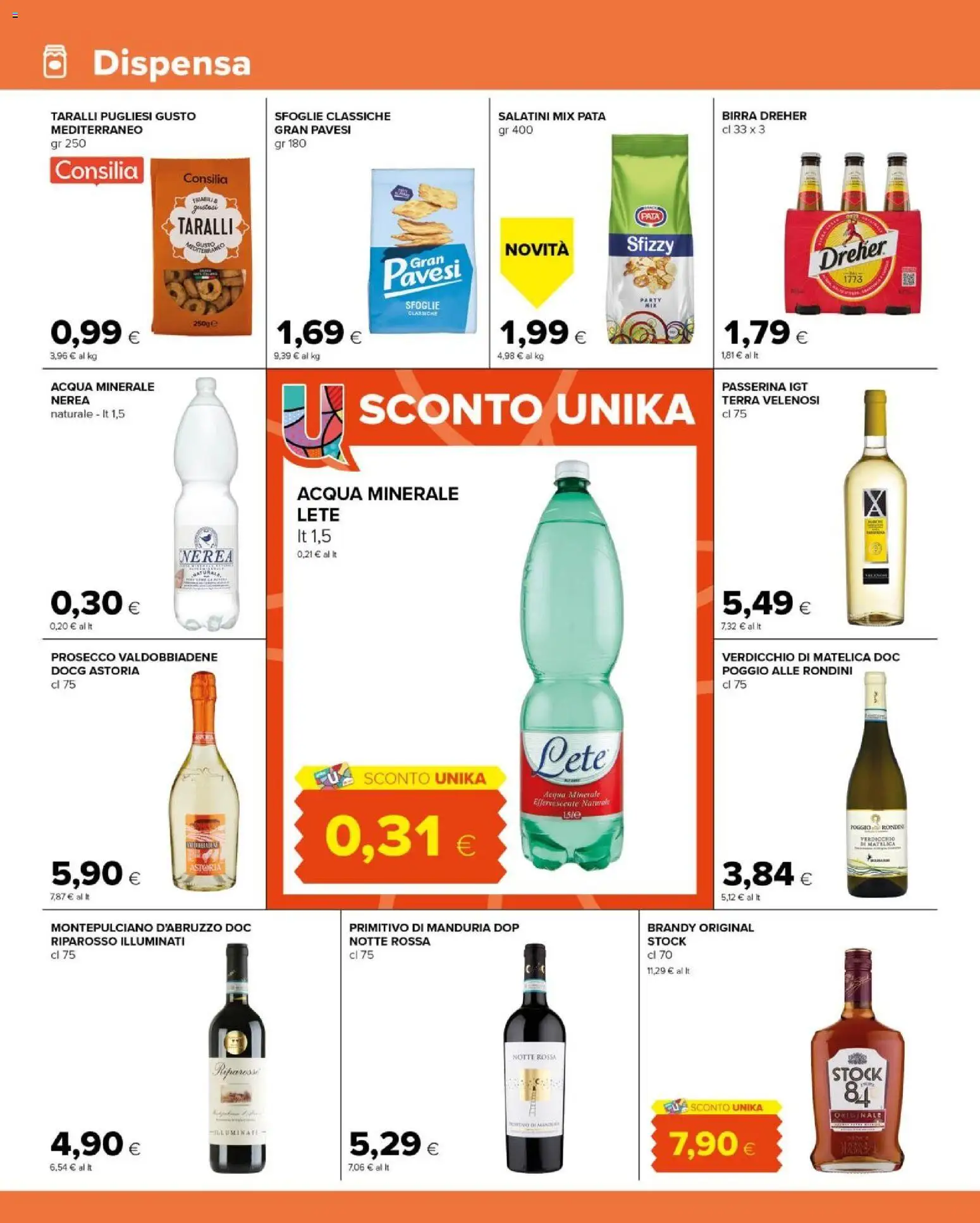 Volantino Tigre del 06.05.2026 | Pagina: 10 | Prodotti: Salatini, Birra, Acqua, Brandy