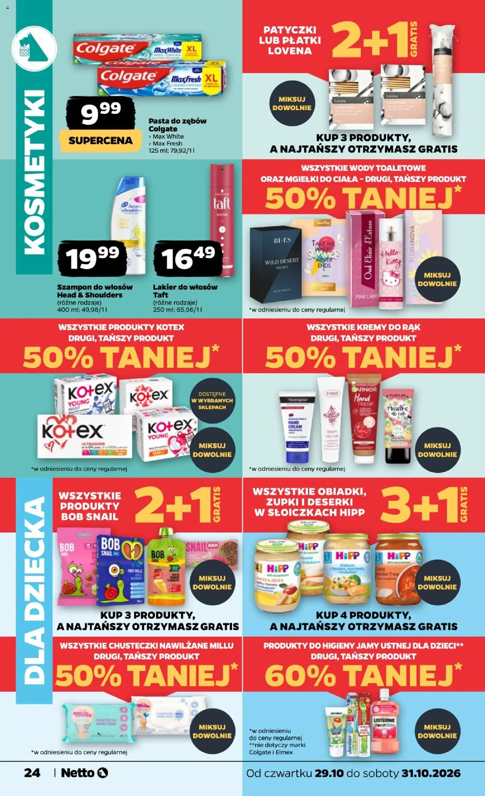 Netto gazetka od czwartku od 29.10.2026 | Strona: 24 | Produkty: Zupa pomidorowa, Szampon, Marchewka, Pasta do zębów